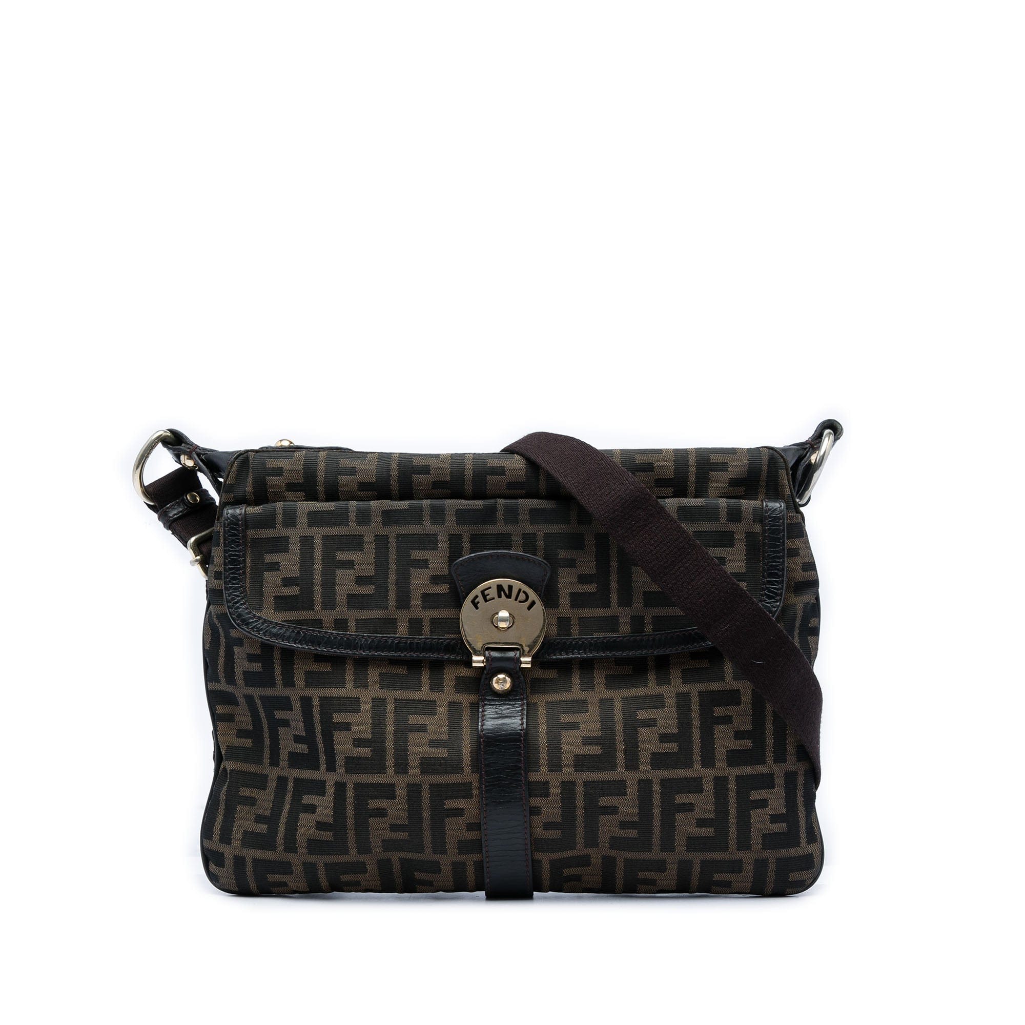 Fendi Zucca Canvas Chef Zip Crossbody
