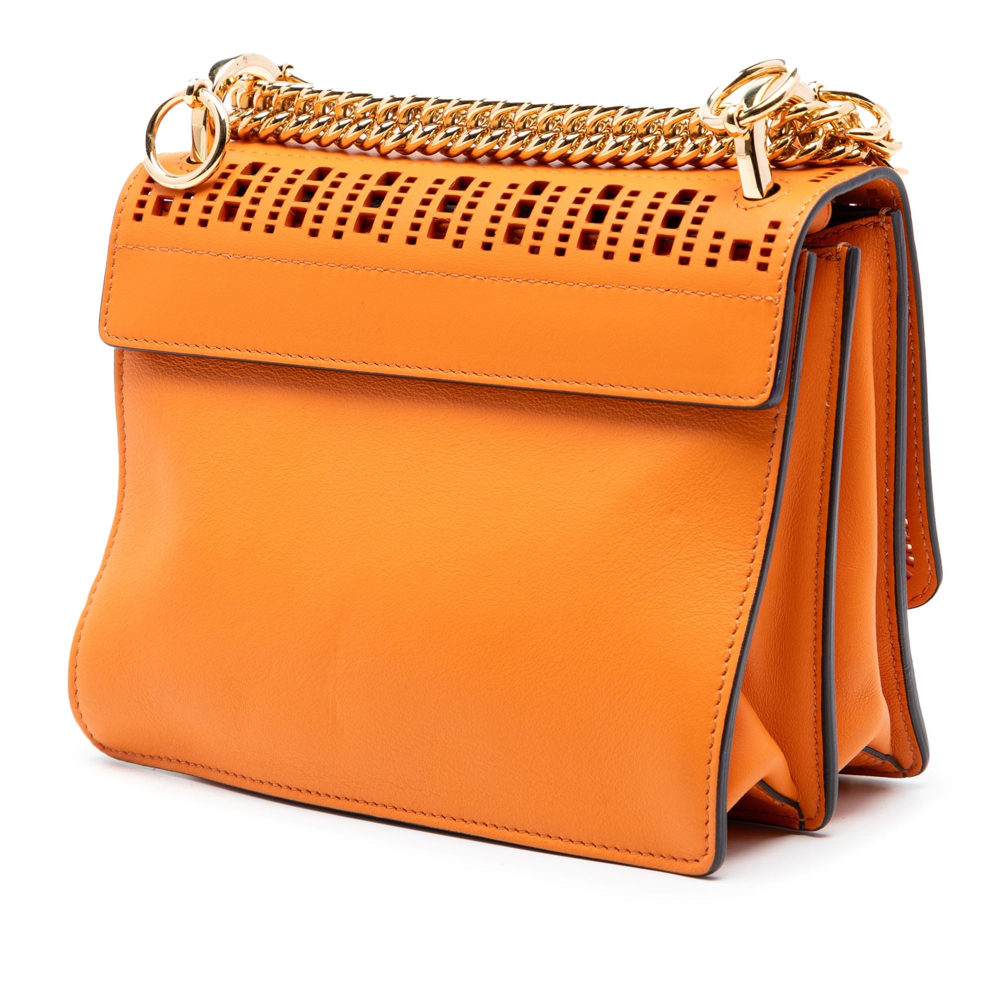 Fendi Small Vitello Grace Openwork Kan I Crossbody