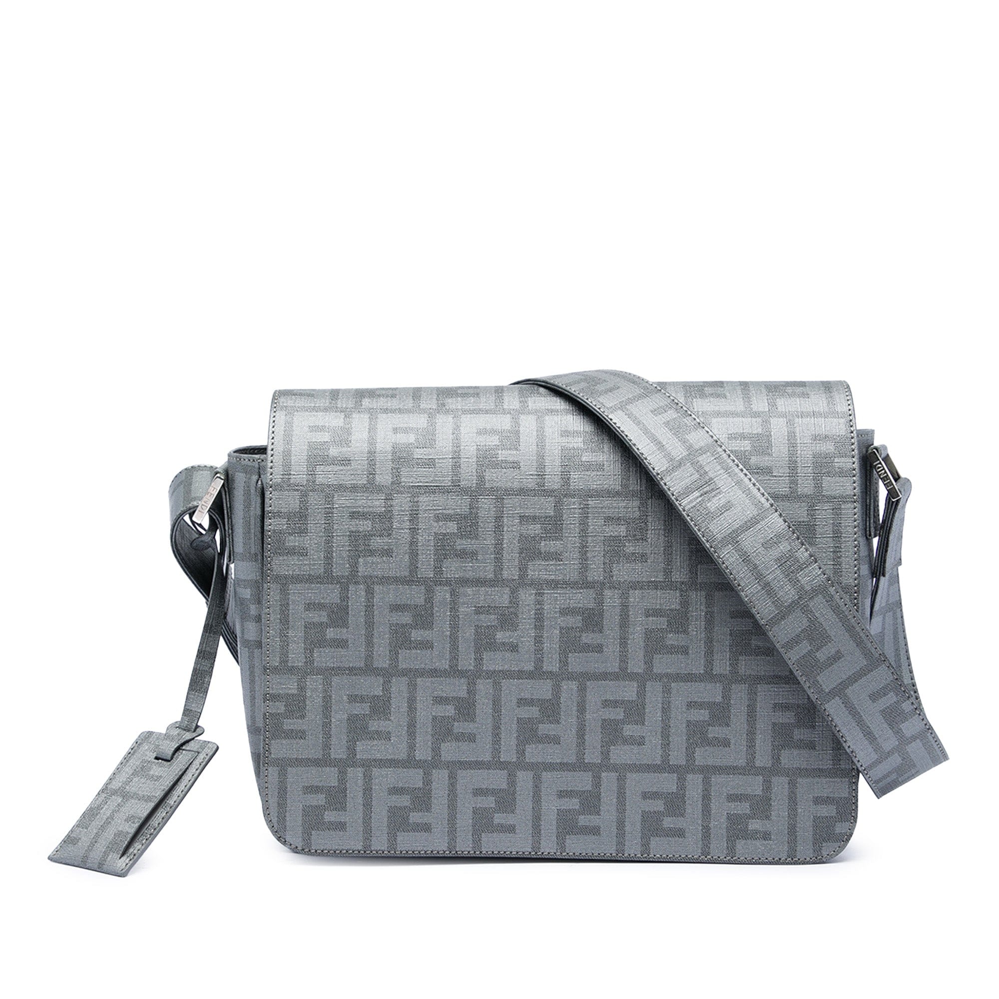 Fendi Zucca Spalmati Flap Crossbody