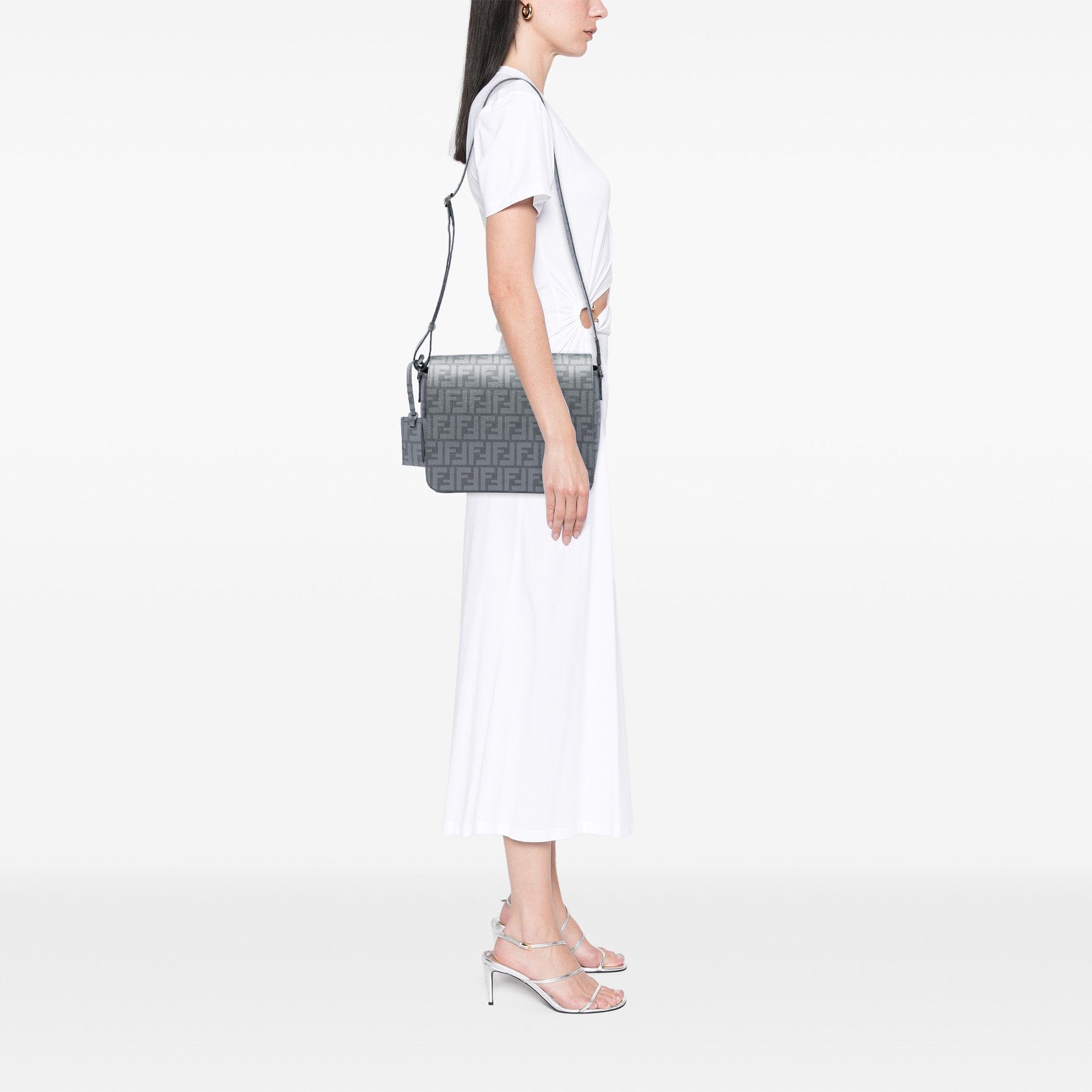 Fendi Zucca Spalmati Flap Crossbody