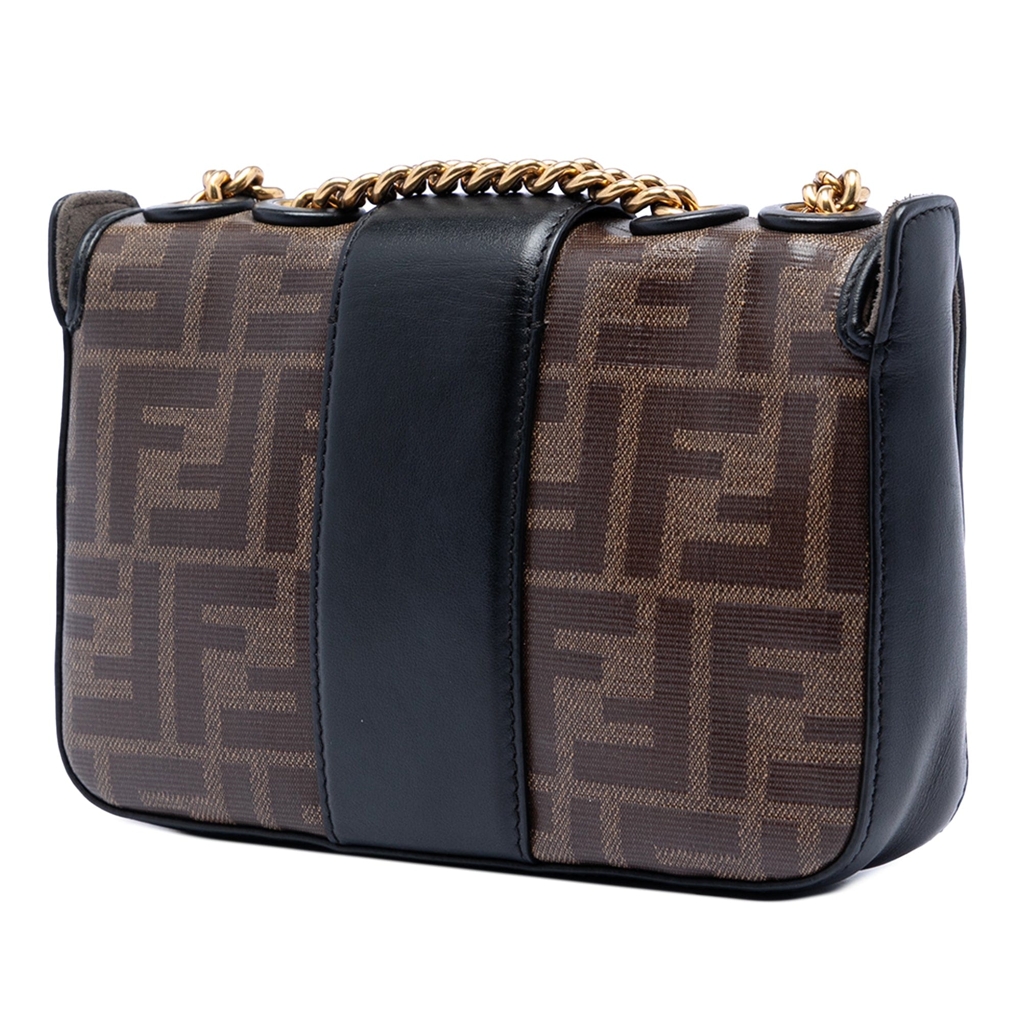 Fendi Mini FF 1974 Glazed Fabric Stamp Patch Crossbody