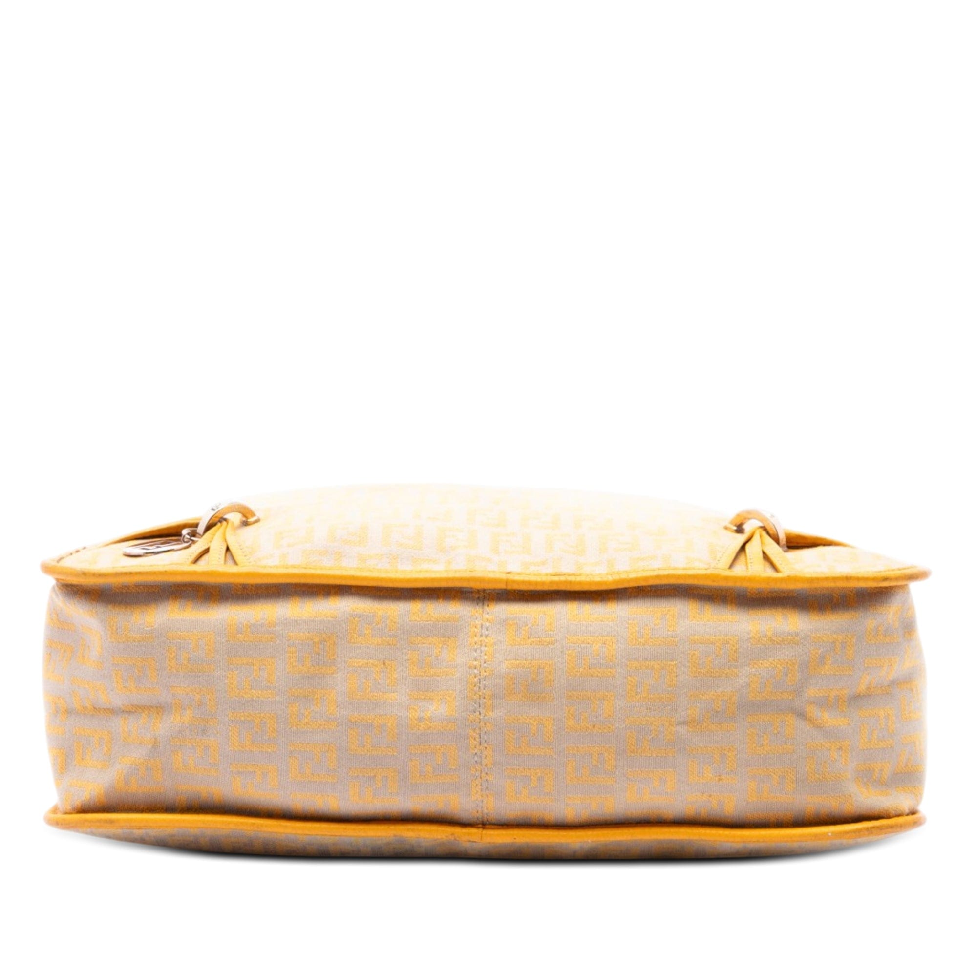 Fendi Zucchino Canvas F Charm Crossbody