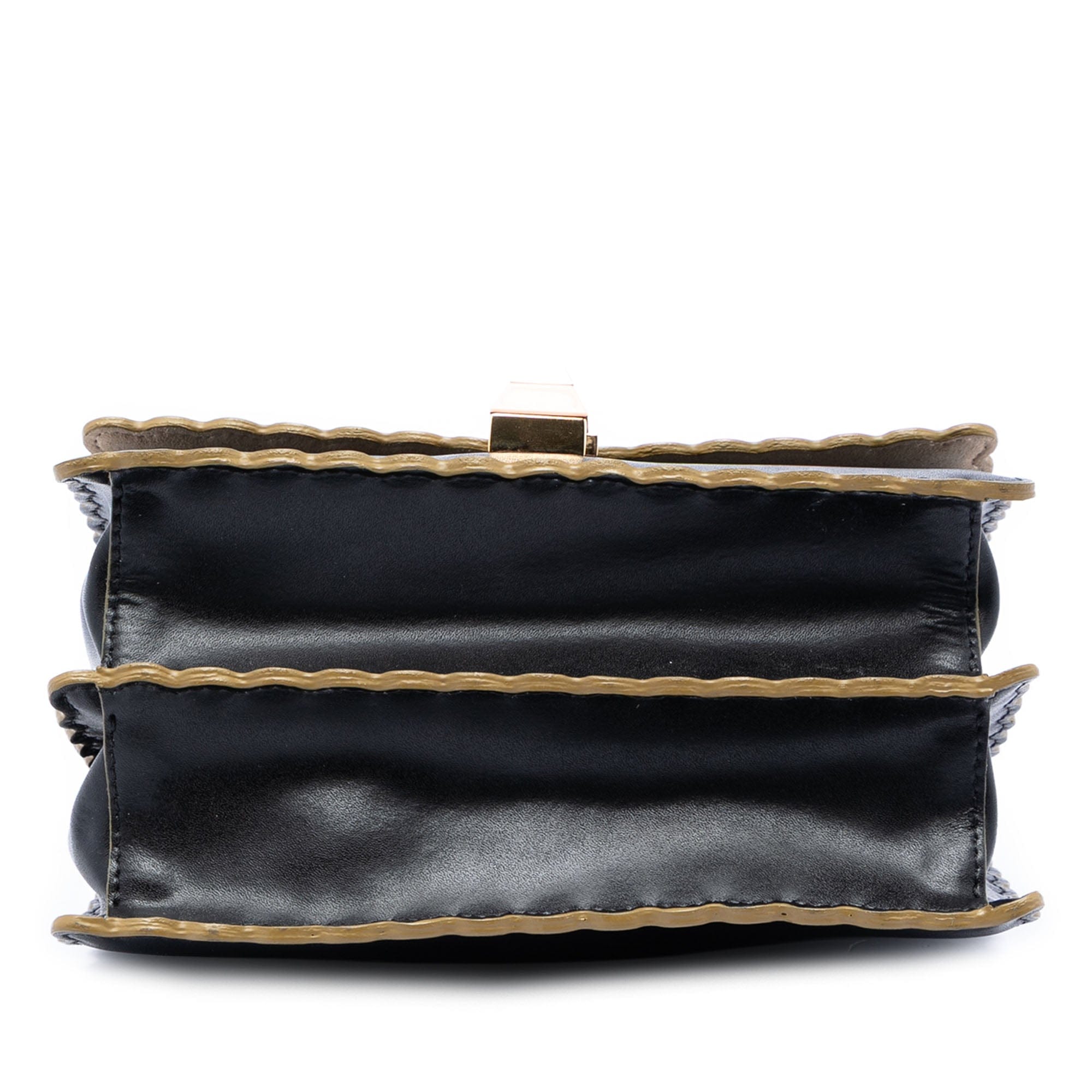 Fendi Small Scalloped Leather Kan I Crossbody