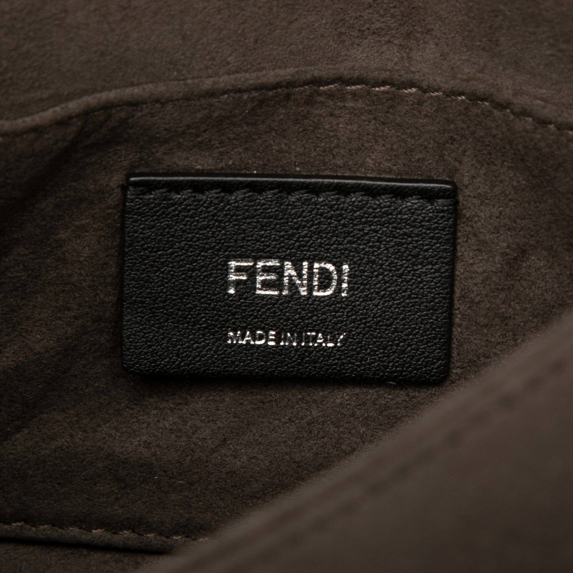 Fendi Small Metallic Scalloped Leather Studded Pearl Kan I Crossbody