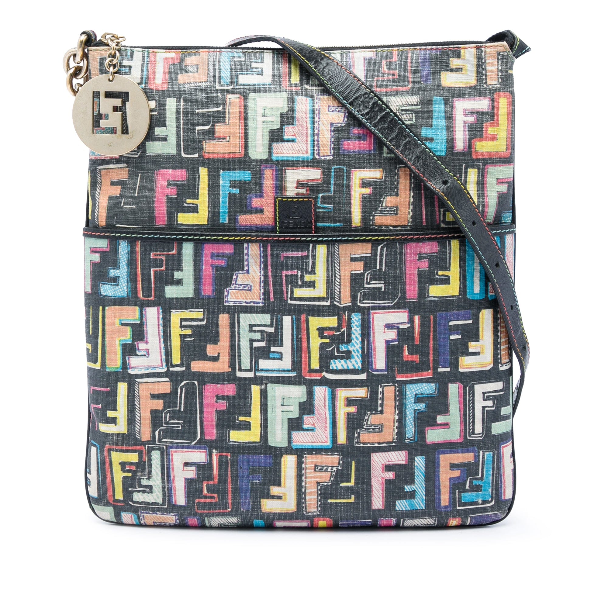 Fendi Multicolor Zucca Spalmati Forever Crossbody