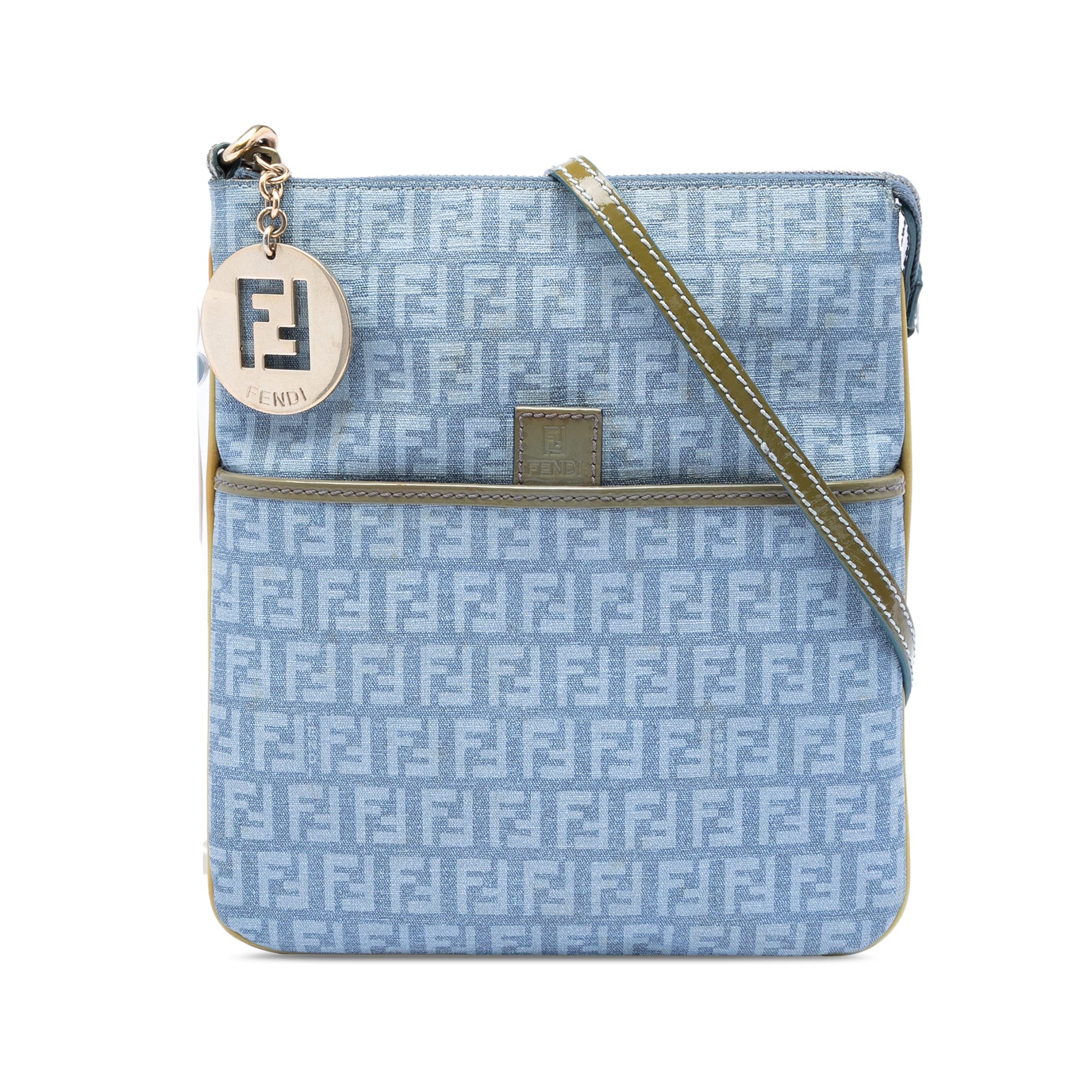 Fendi Zucchino Coated Canvas Forever Crossbody