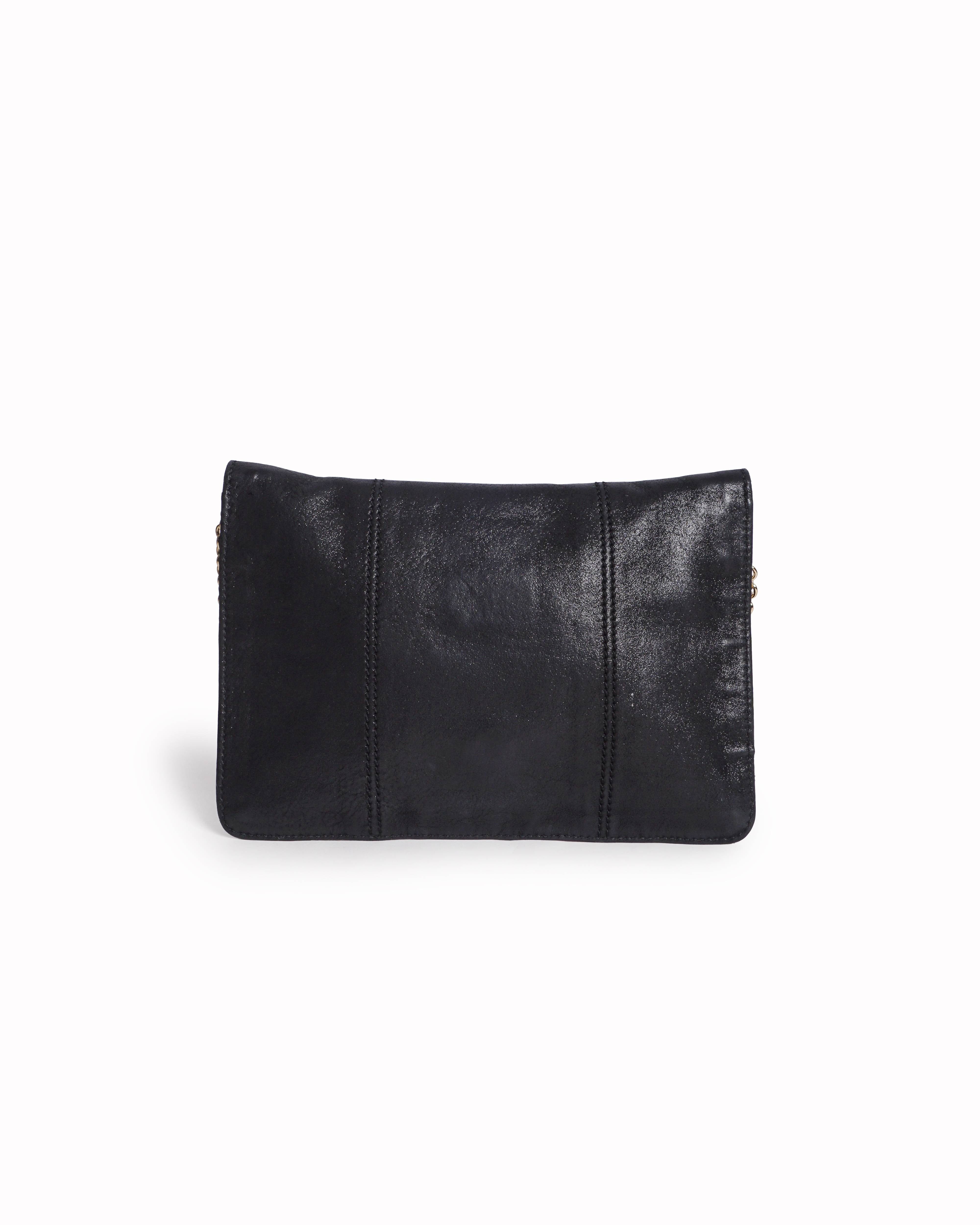 Fendi Black Nubuck FF Flap Crossbody Bag