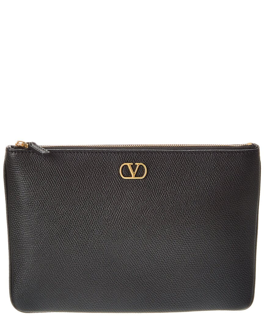 Valentino Vlogo Signature Leather Pouch