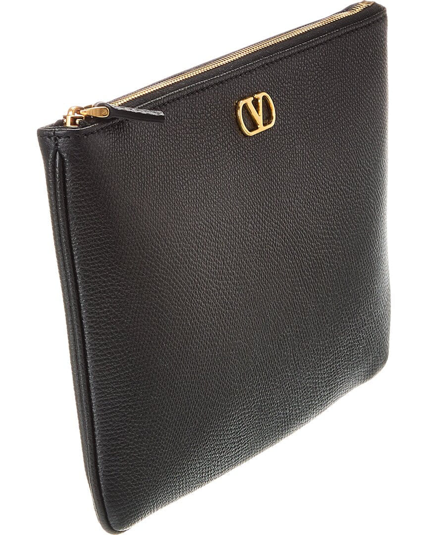 Valentino Vlogo Signature Leather Pouch