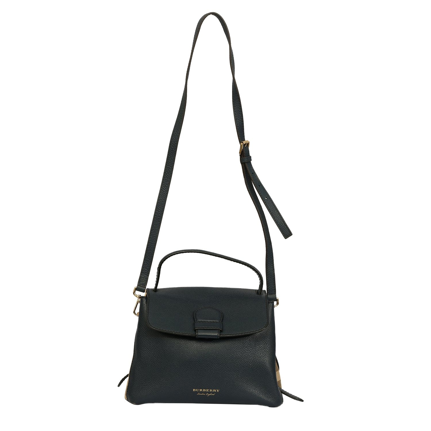 BURBERRY CAMBERLEY HOUSE CHECK LEATHER SHOULDER BAG