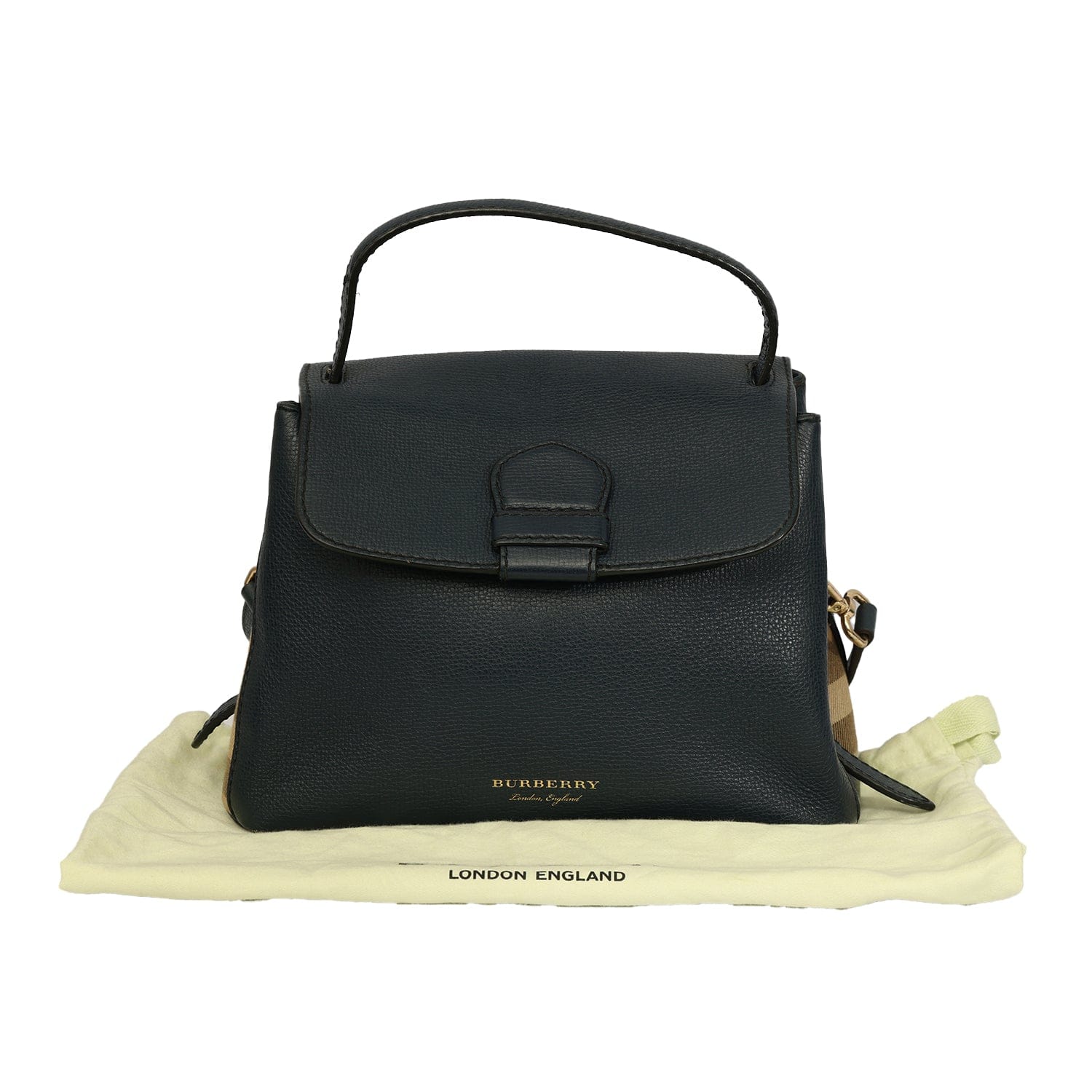 BURBERRY CAMBERLEY HOUSE CHECK LEATHER SHOULDER BAG