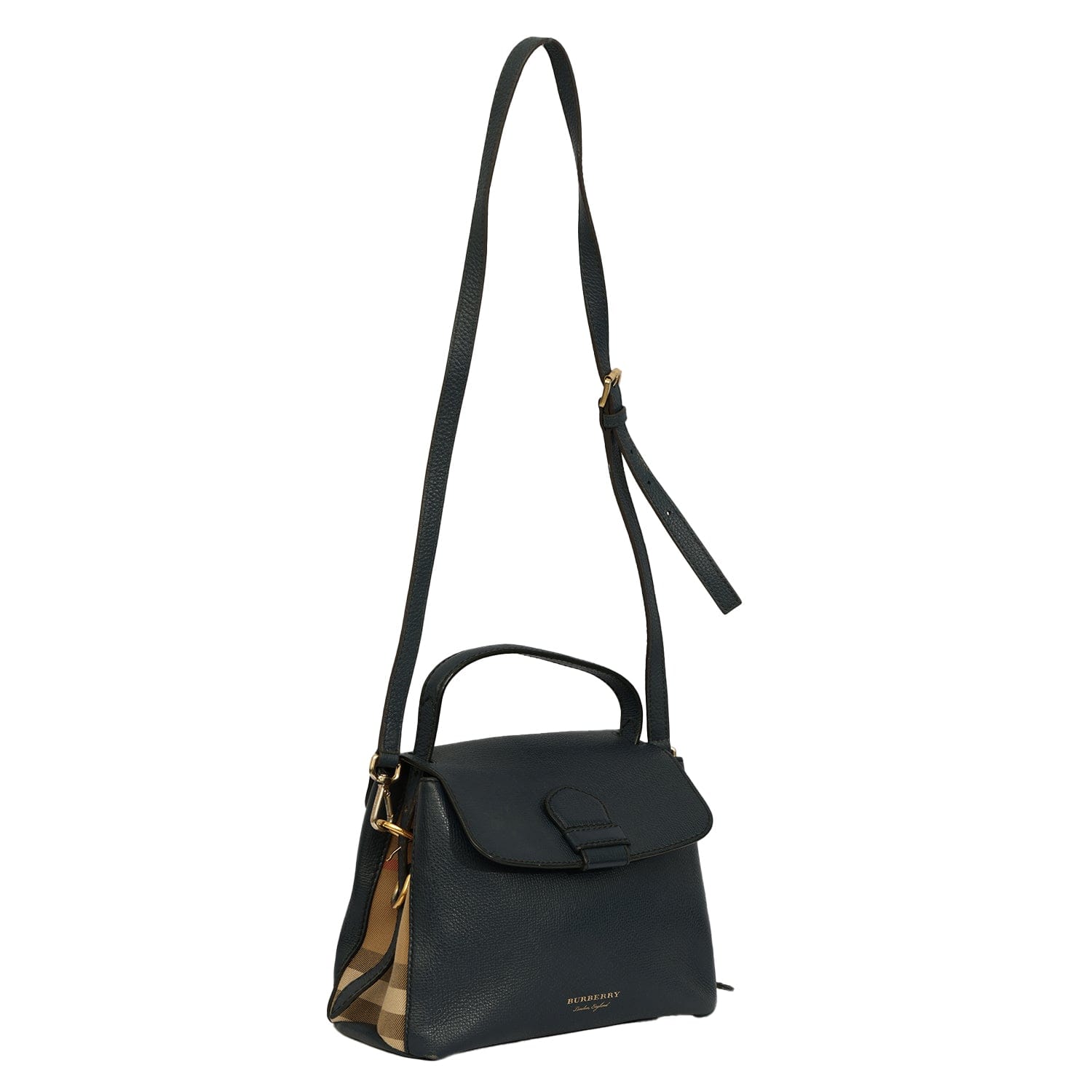 BURBERRY CAMBERLEY HOUSE CHECK LEATHER SHOULDER BAG