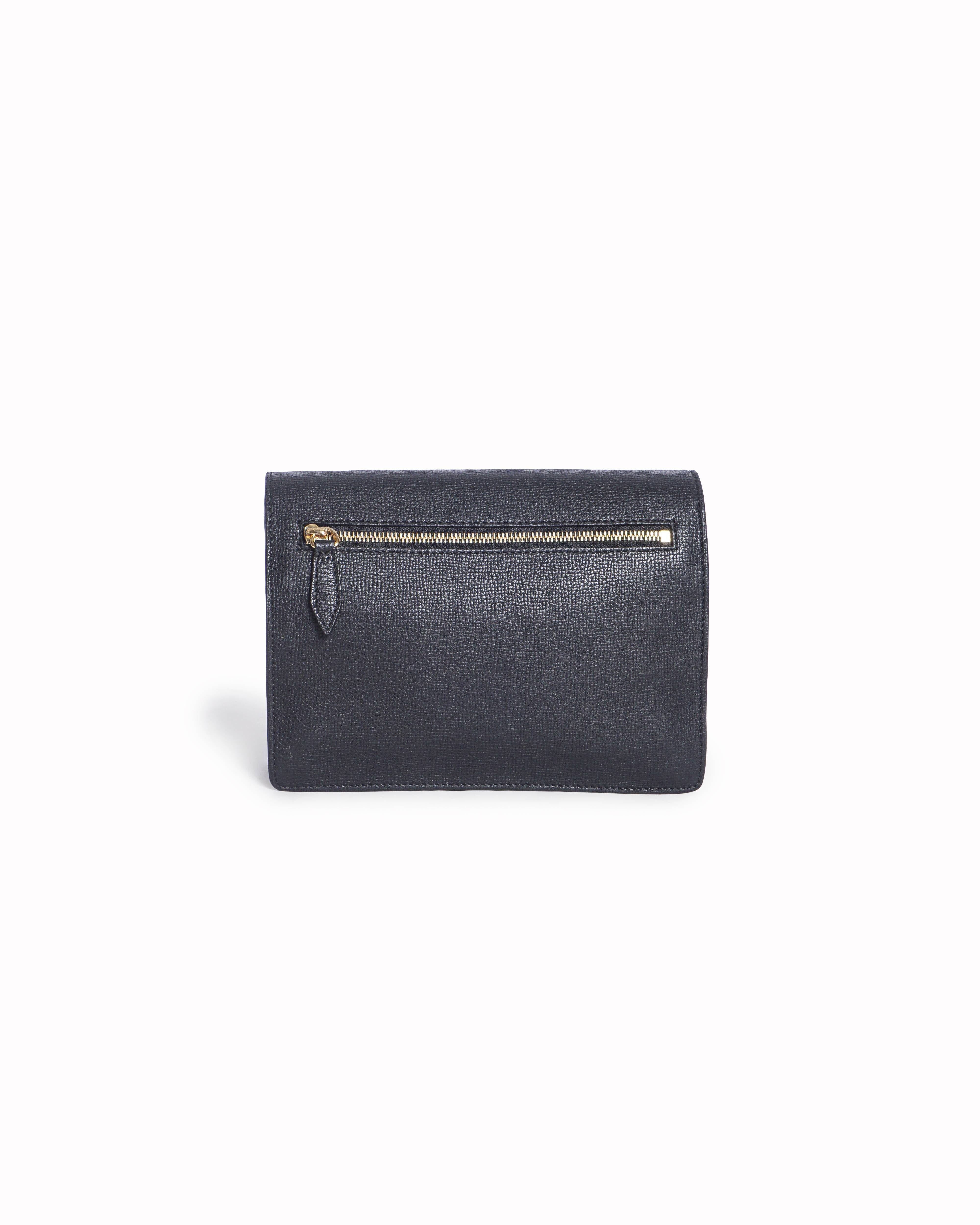 Burberry Macken Leather and House Check Canvas Small Shoulder Bag