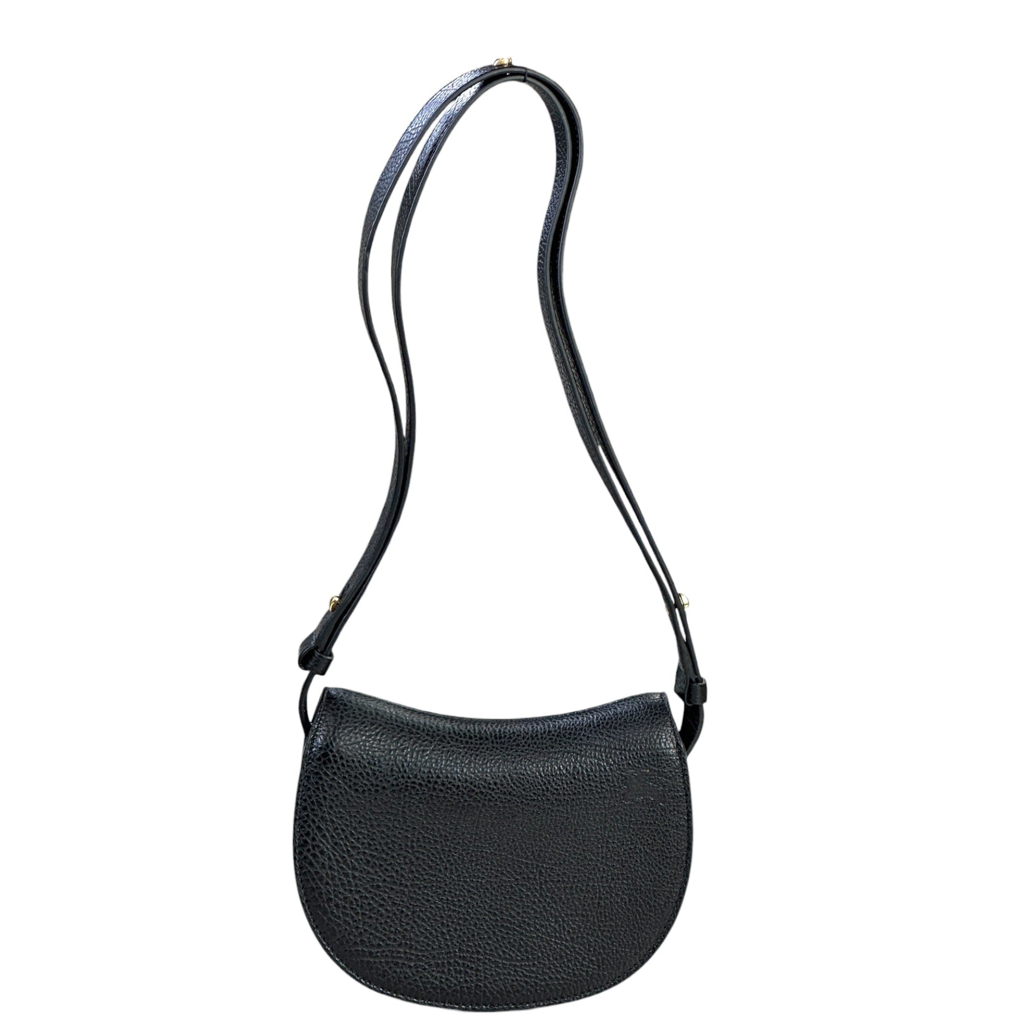 Burberry Rocking Horse Shoulder Bag Small Black Leather