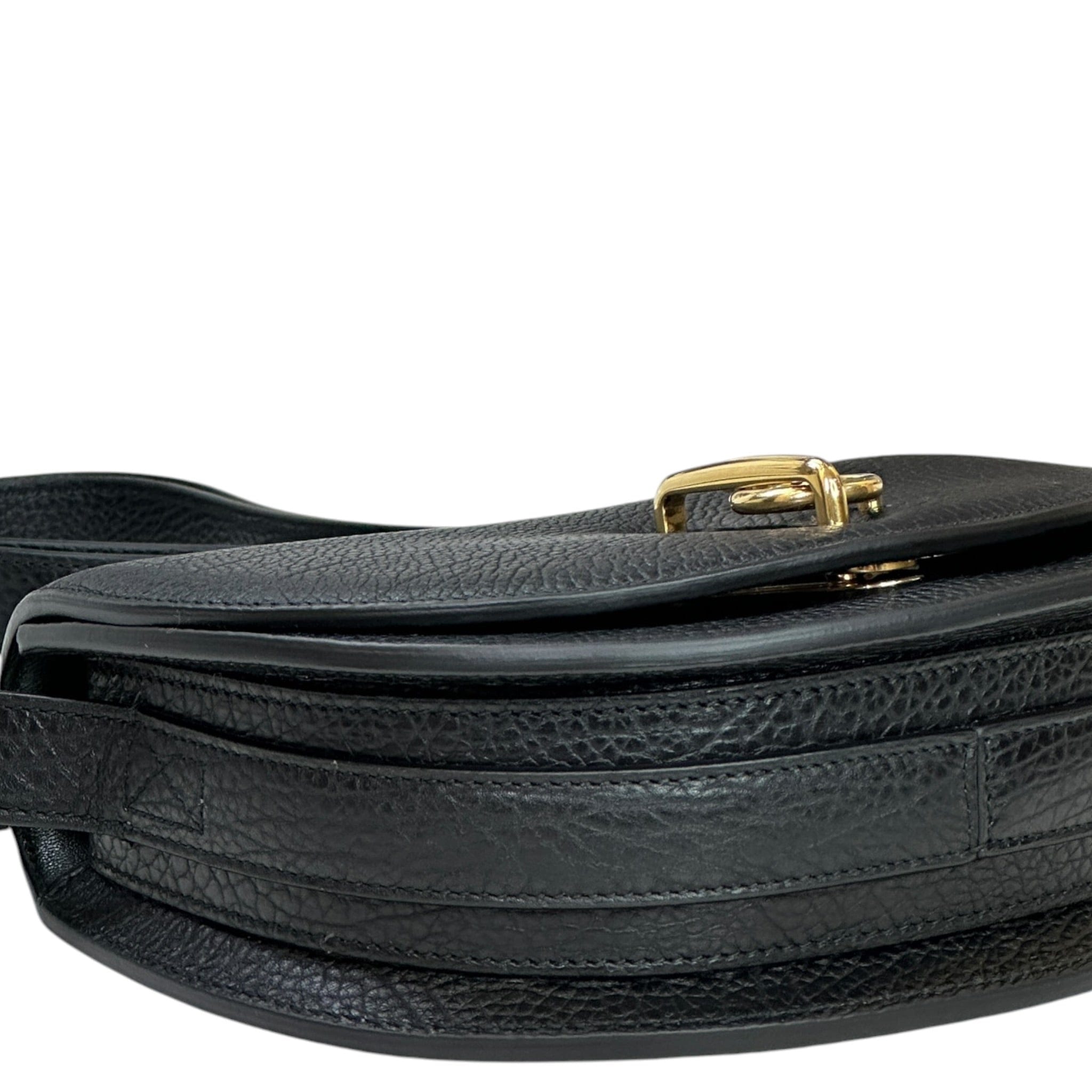 Burberry Rocking Horse Shoulder Bag Small Black Leather
