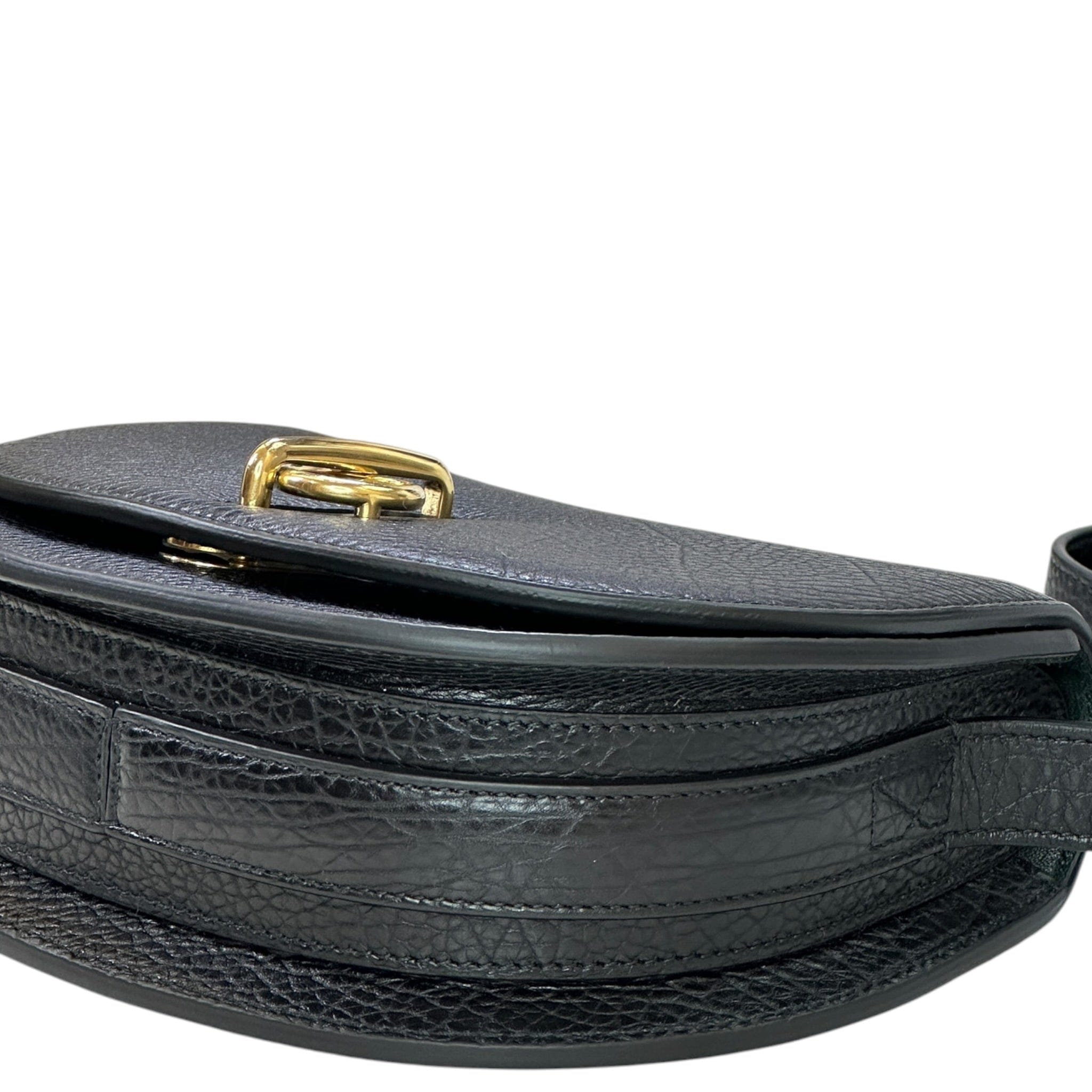 Burberry Rocking Horse Shoulder Bag Small Black Leather