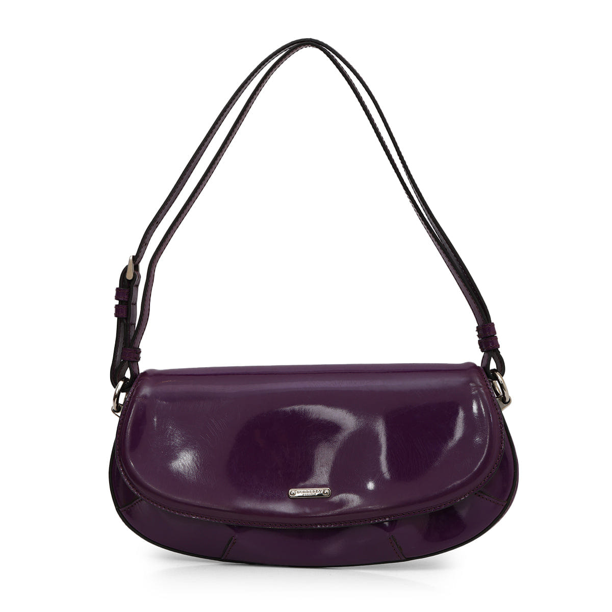 Burberry Purple Patent Leather Lilford Shoulder Bag