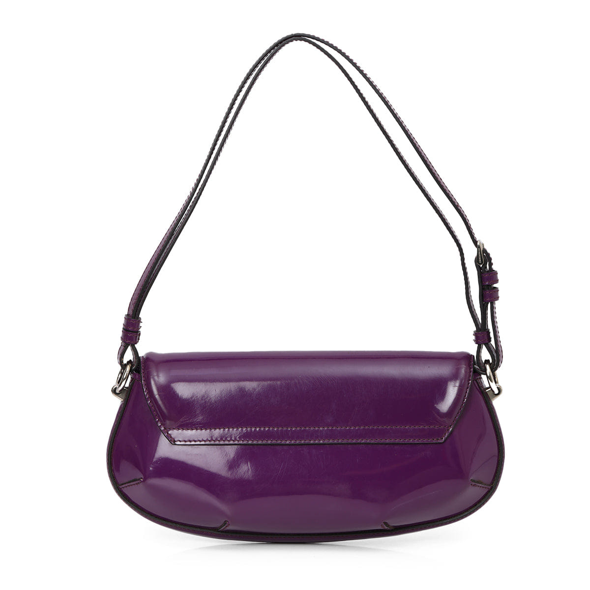 Burberry Purple Patent Leather Lilford Shoulder Bag