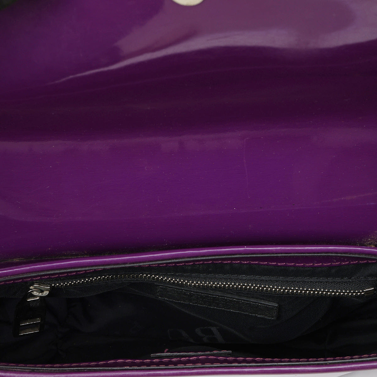 Burberry Purple Patent Leather Lilford Shoulder Bag
