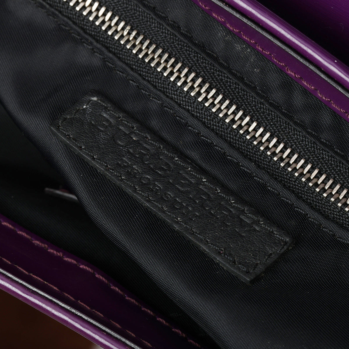 Burberry Purple Patent Leather Lilford Shoulder Bag