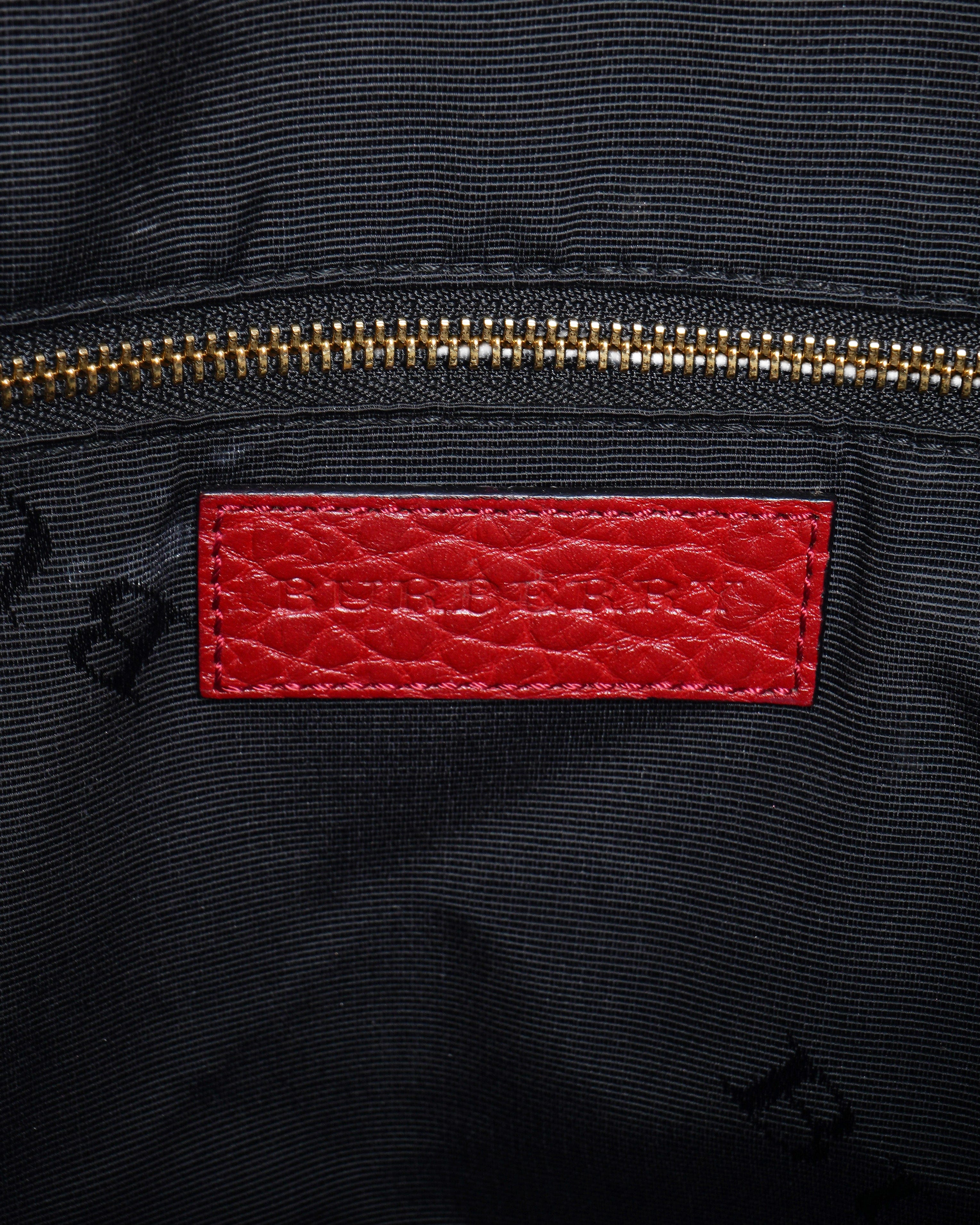 Burberry heritage grain leather small bowling bag