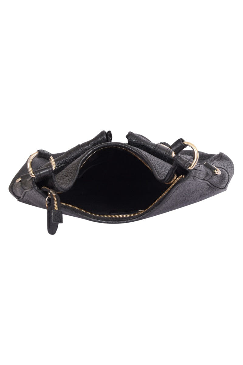 Burberry Black Grained Calfskin Shoulder Bag