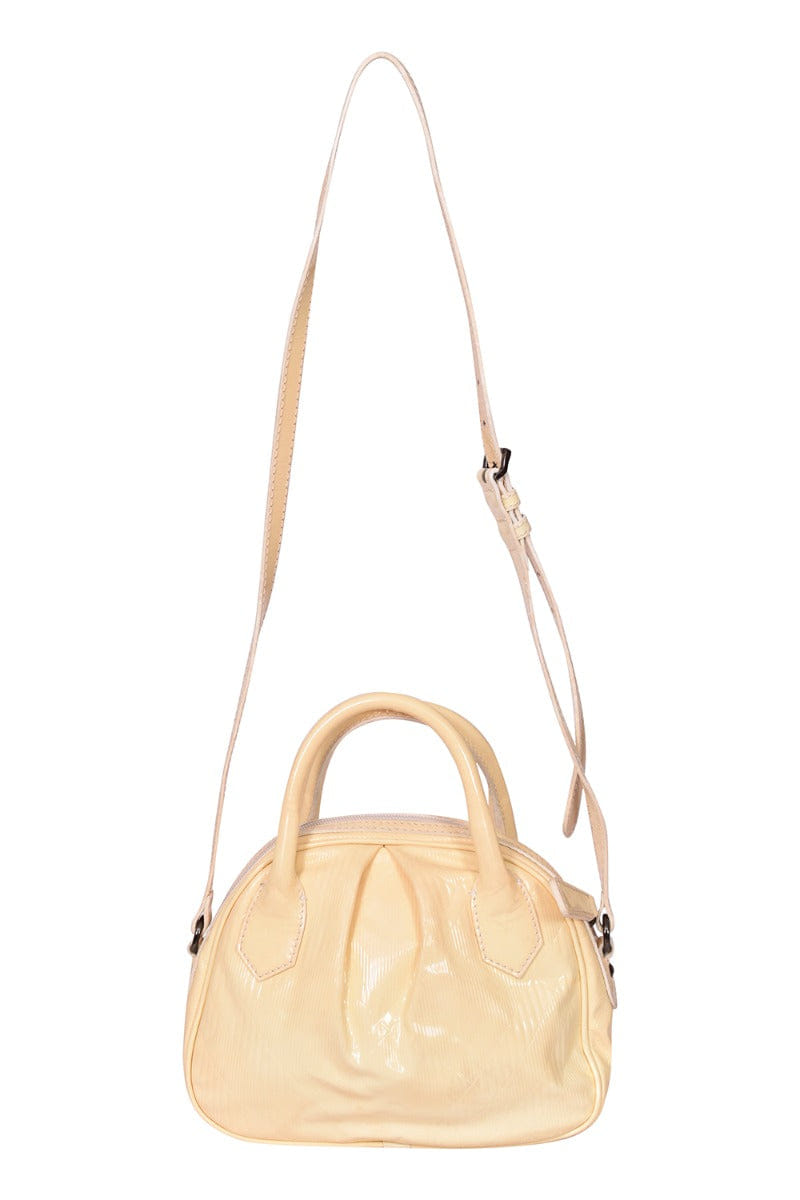Burberry Patent Leather Nova Checks Embossed Shoulder Bag