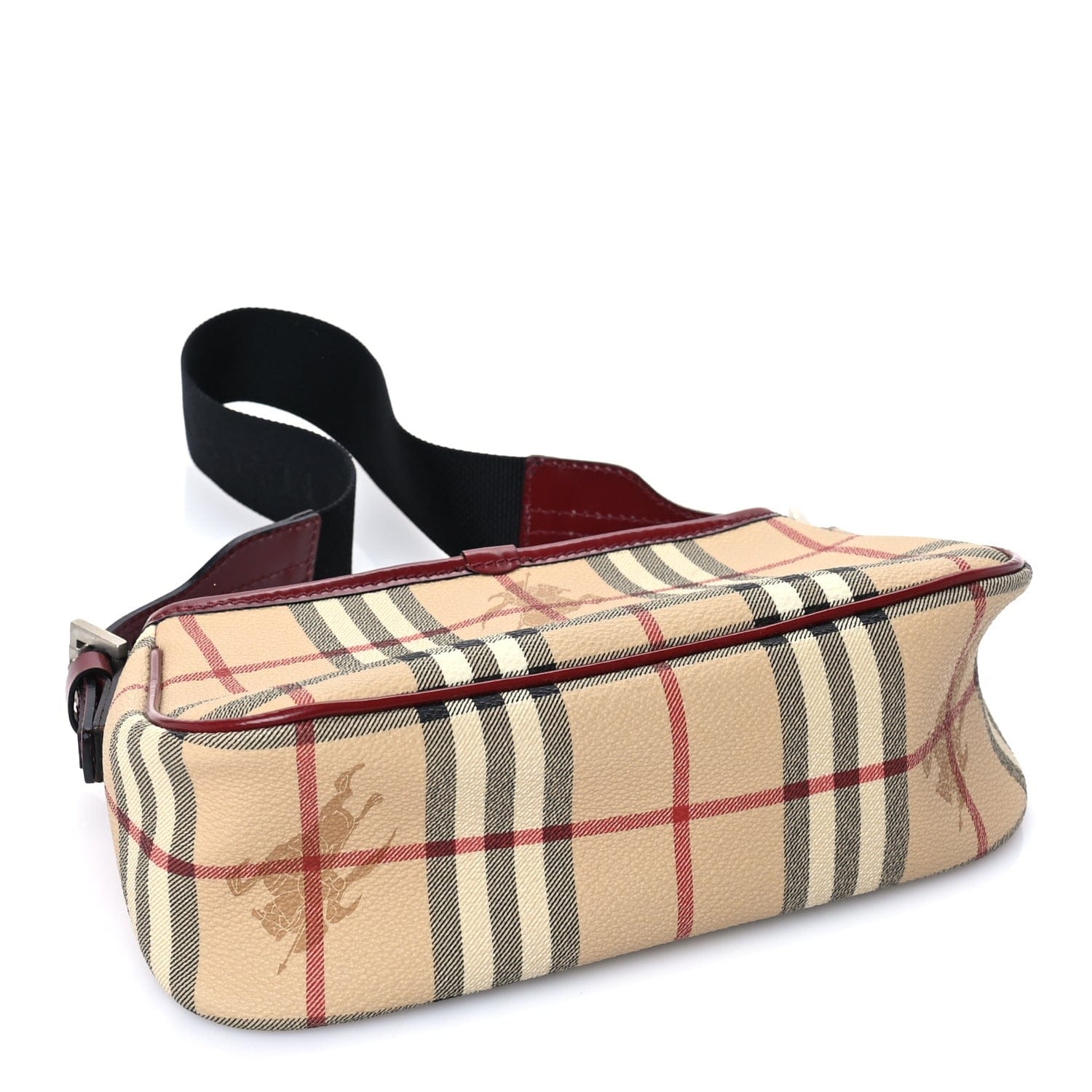 Burberry Haymarket Check Shoulder Bag Military Red
