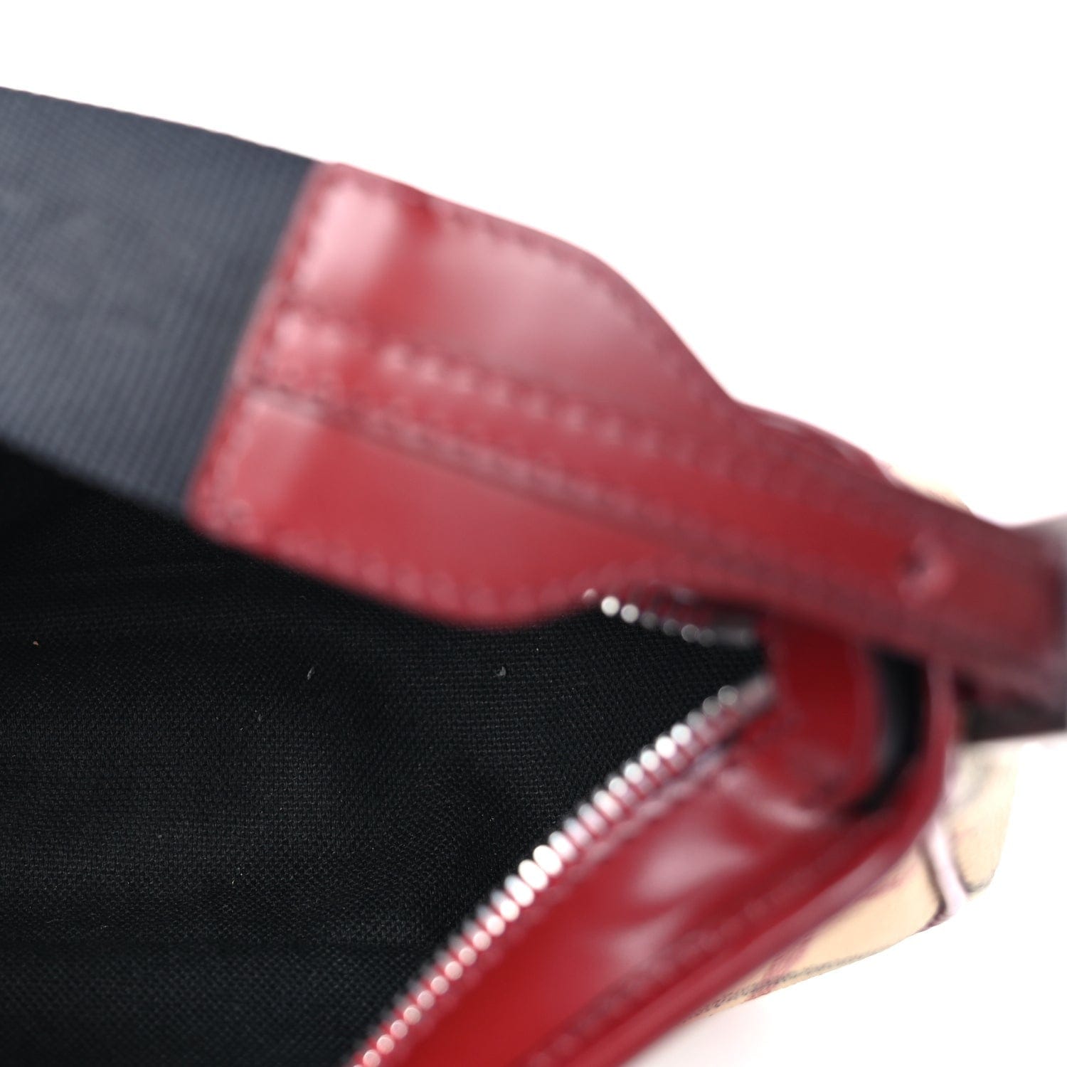 Burberry Haymarket Check Shoulder Bag Military Red