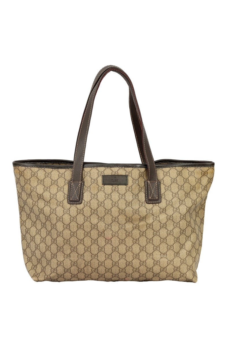 Supreme Guccigg Supreme Canvas And Leather Tote Bag