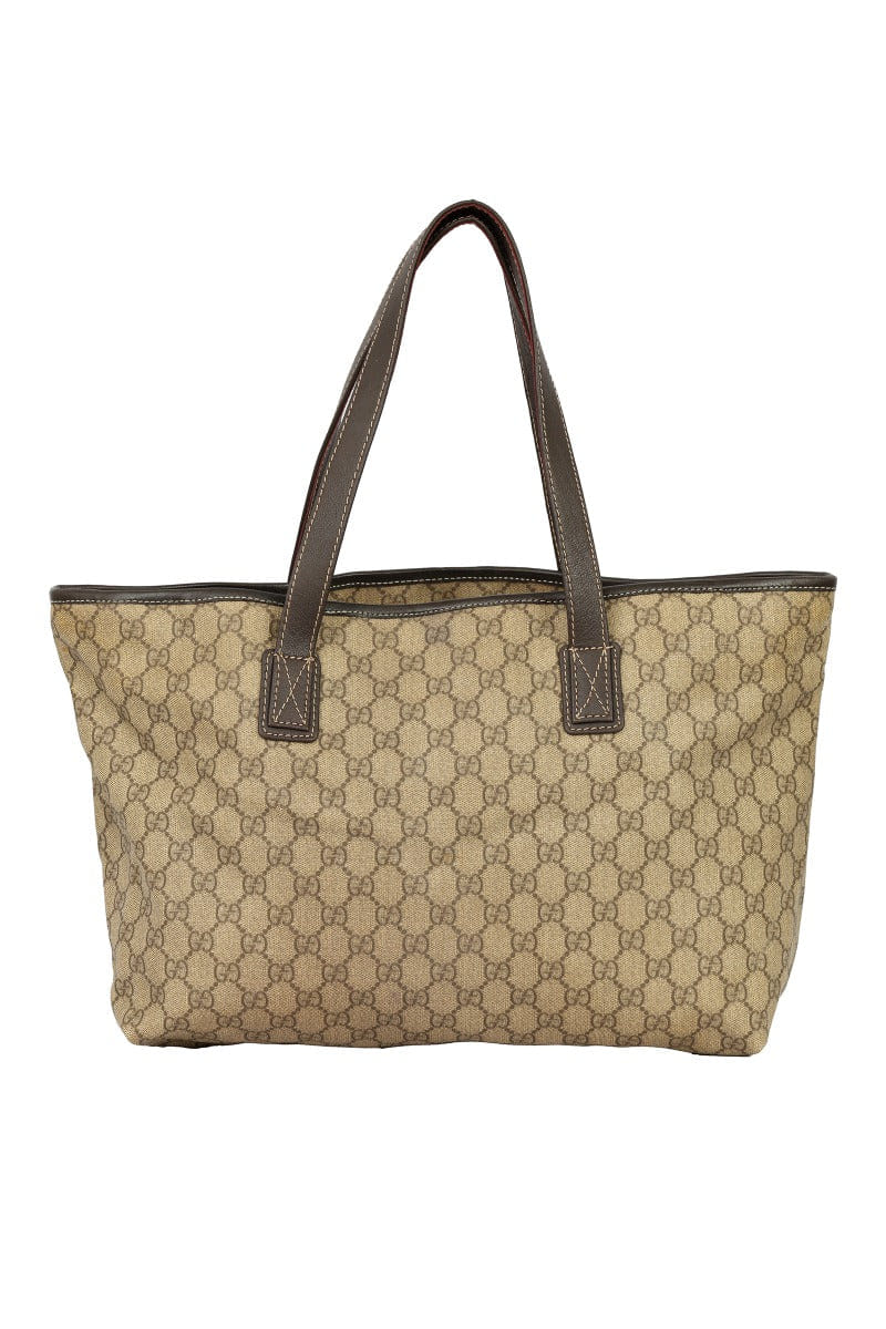 Supreme Guccigg Supreme Canvas And Leather Tote Bag