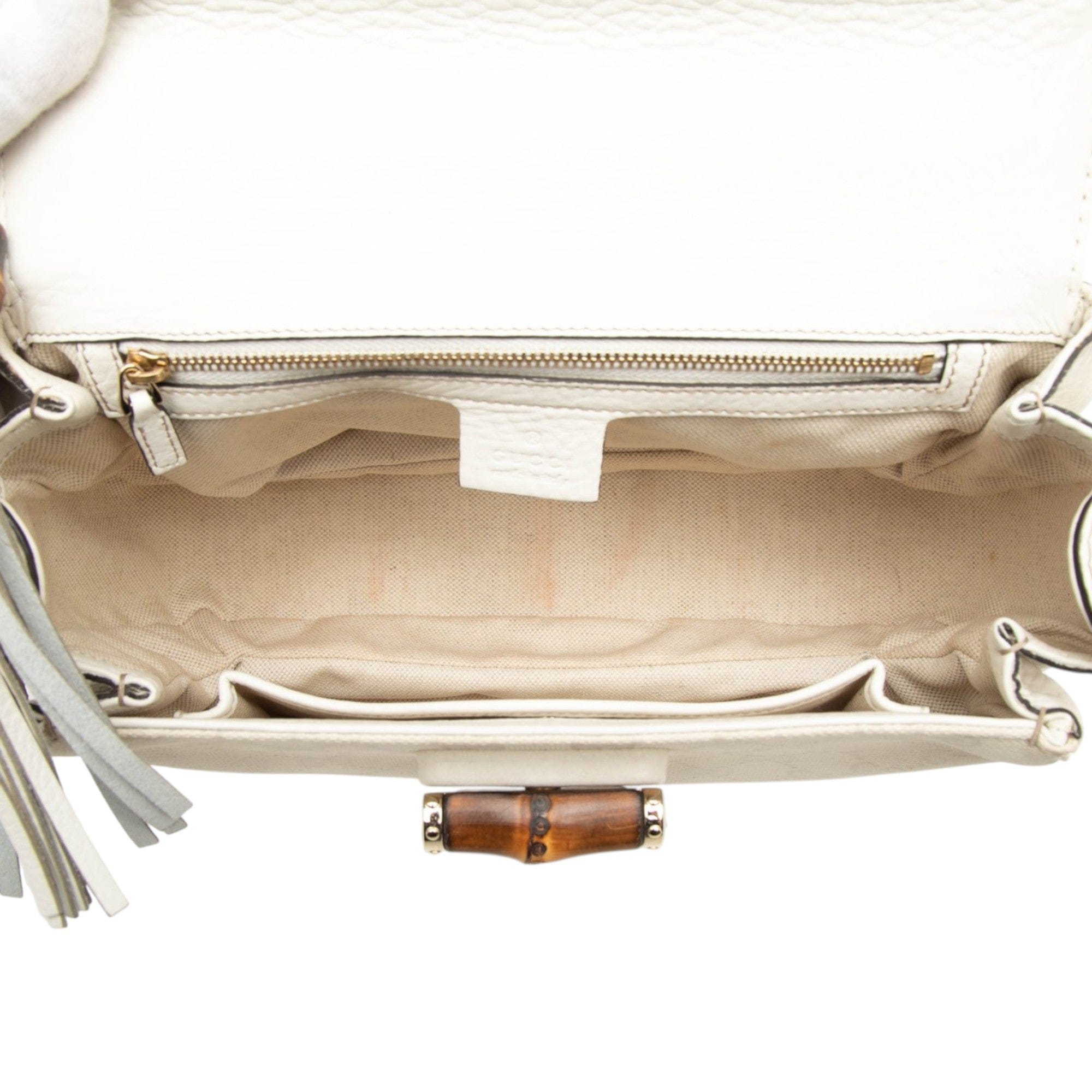 Gucci Medium GG Canvas New Bamboo Satchel