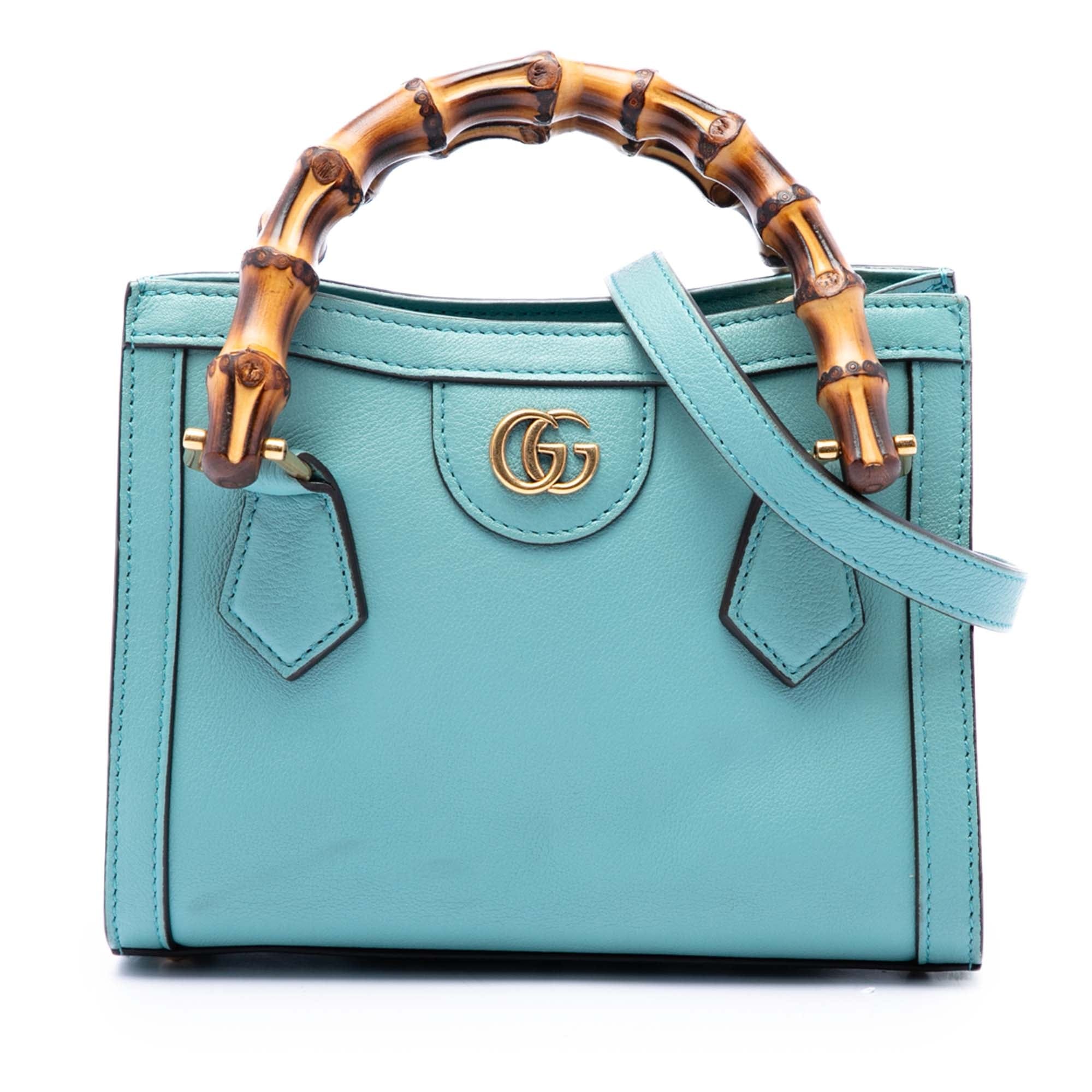 Gucci Mini Calfskin Bamboo Diana Satchel