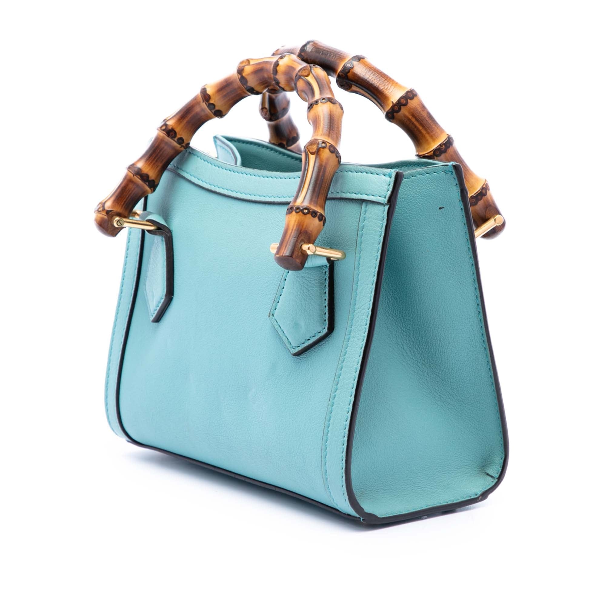 Gucci Mini Calfskin Bamboo Diana Satchel