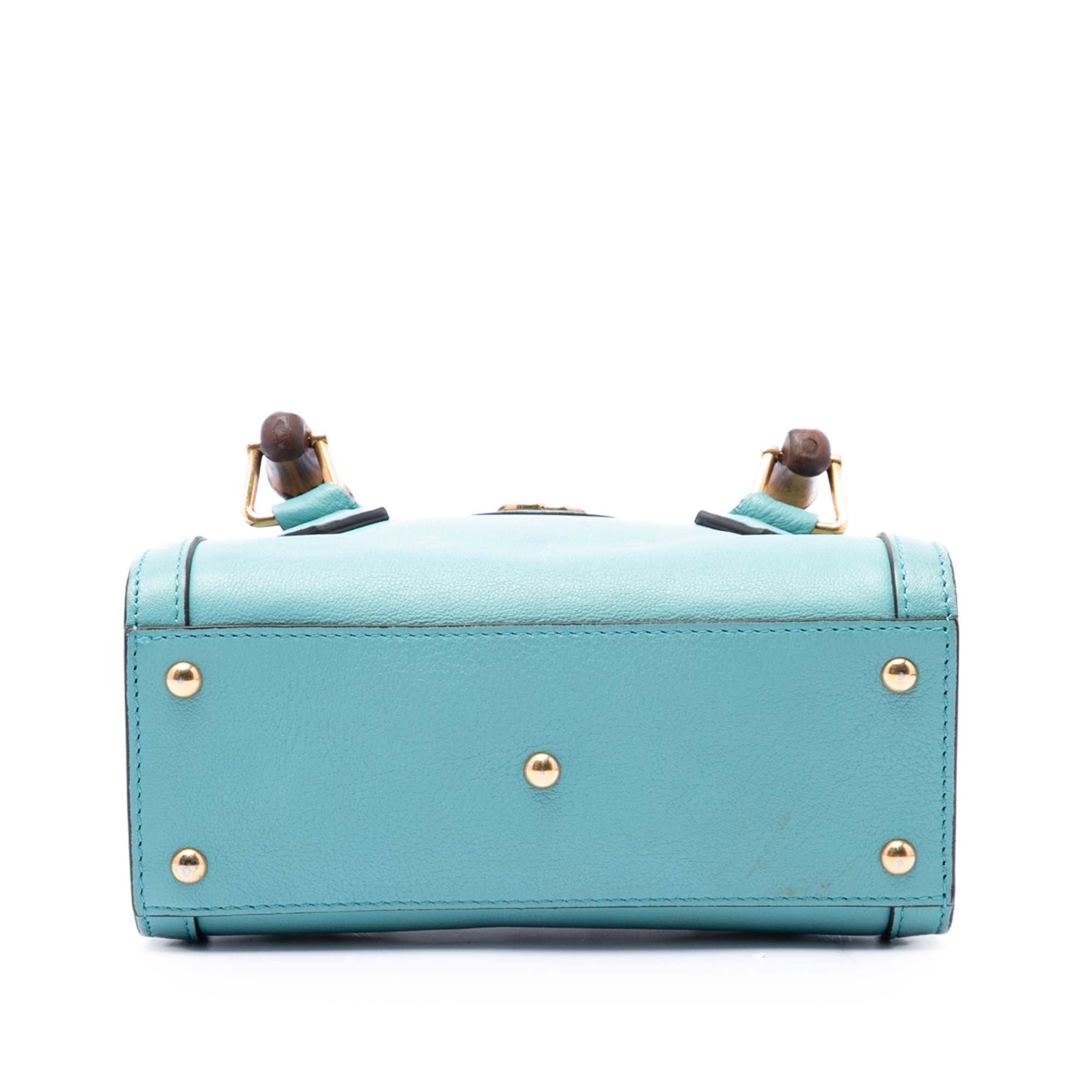Gucci Mini Calfskin Bamboo Diana Satchel