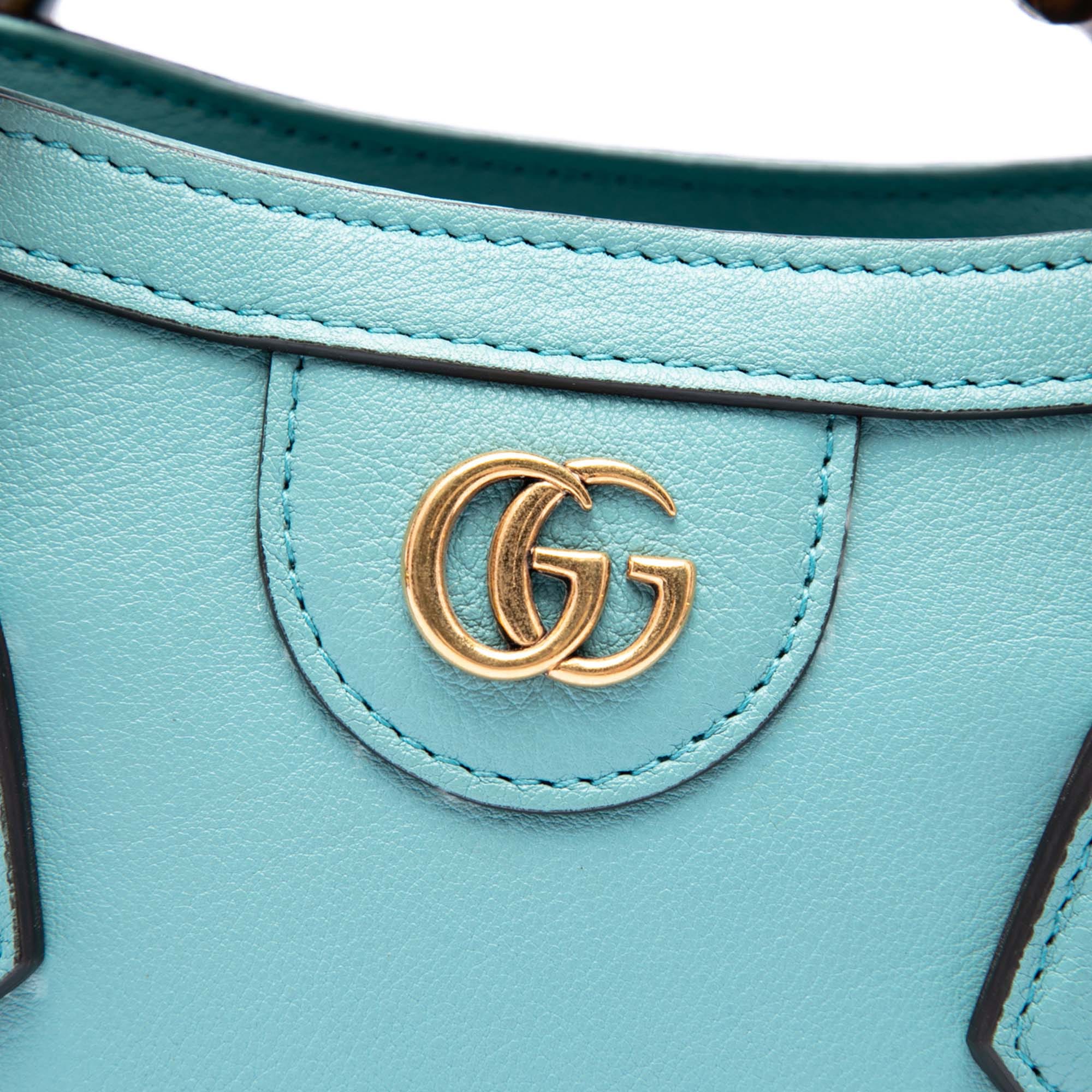 Gucci Mini Calfskin Bamboo Diana Satchel