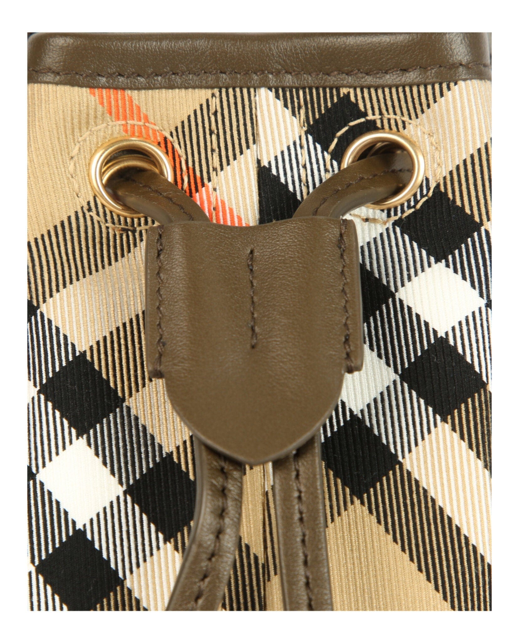 Burberry Womens Check Drawstring Pouch