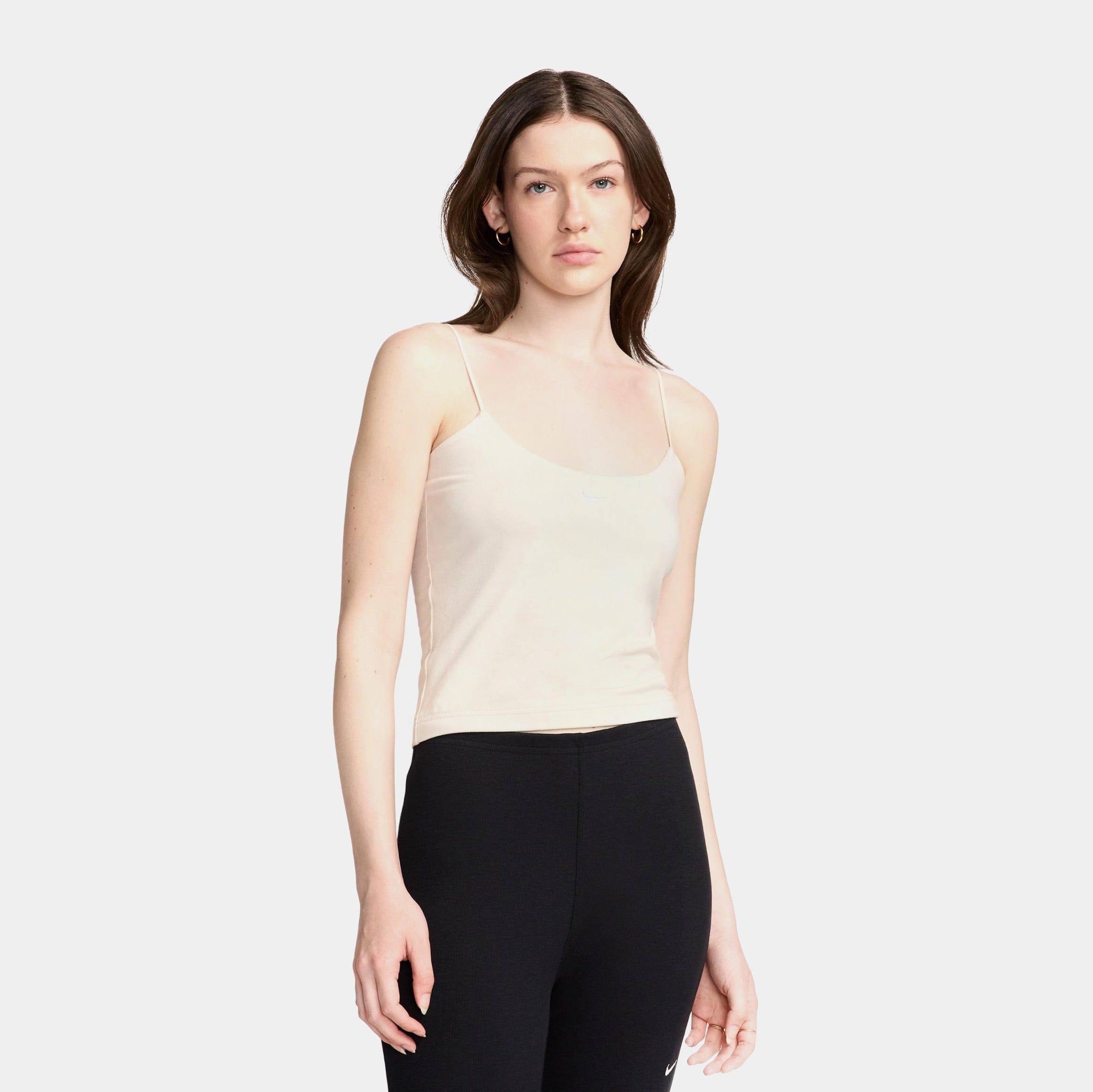 Nike NSW Chill Knit Cami Womens Tank Top (Beige)