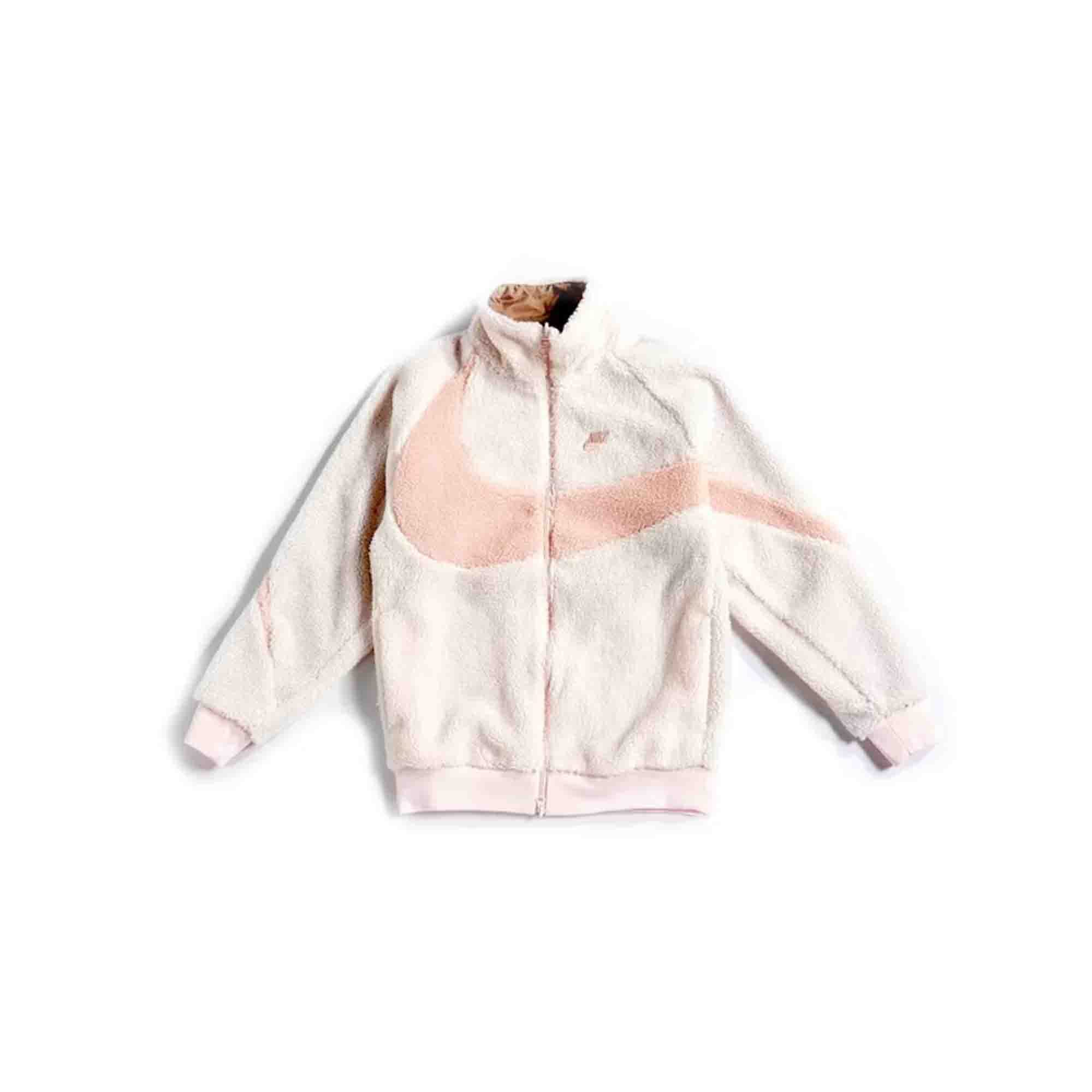Nike Big Swoosh Reversible Boa Jacket Light Soft Pink Asia Sizing