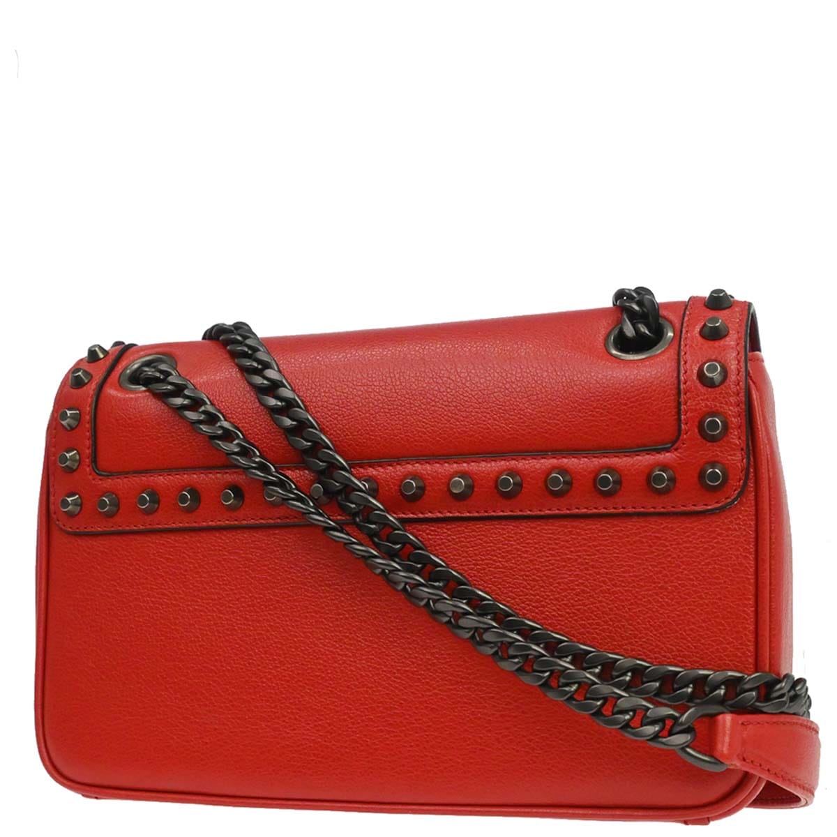 Prada Red Leather Chain Shoulder Bag