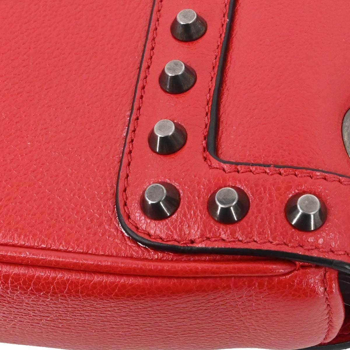 Prada Red Leather Chain Shoulder Bag