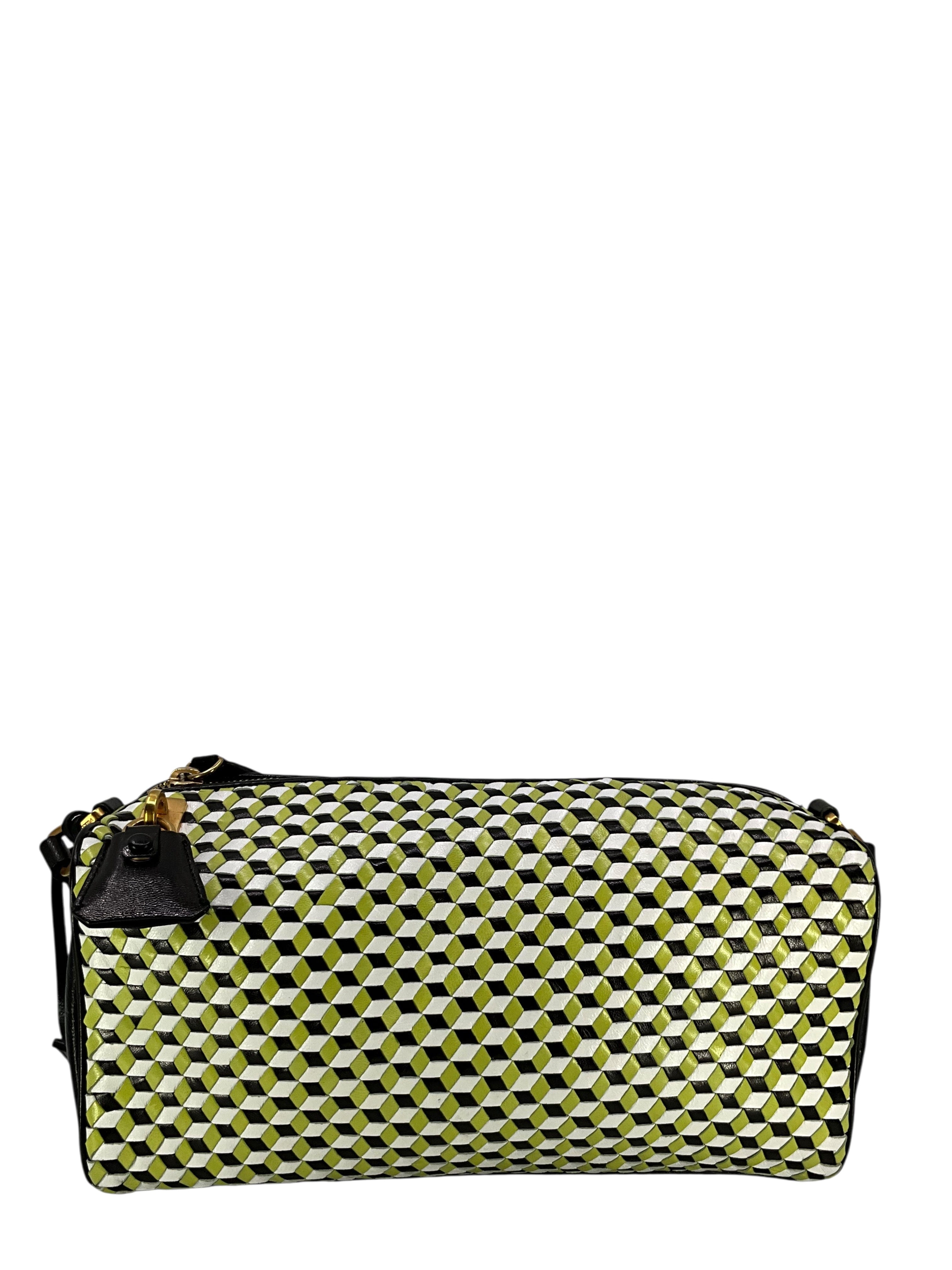 Prada Perspective Cubes Leather Bag