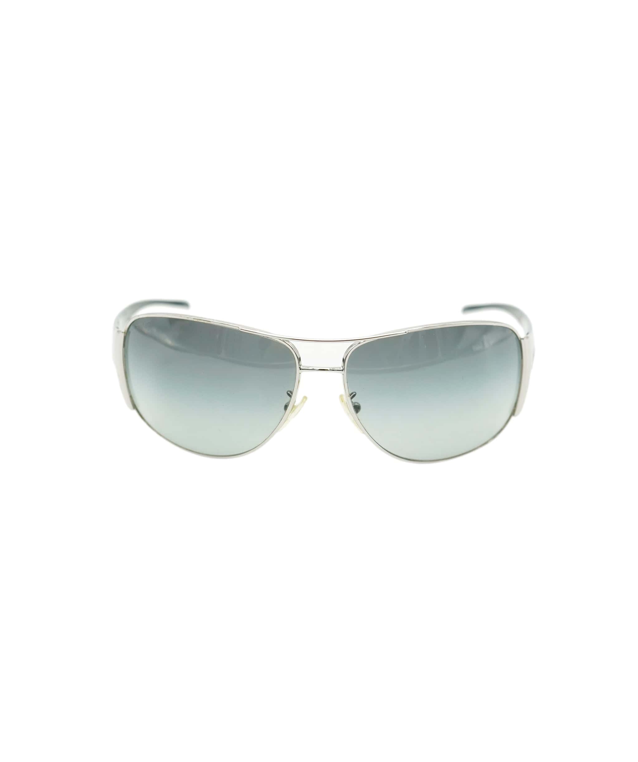 PRADA Sunglasses Black White Auth am6642 DBXS1713