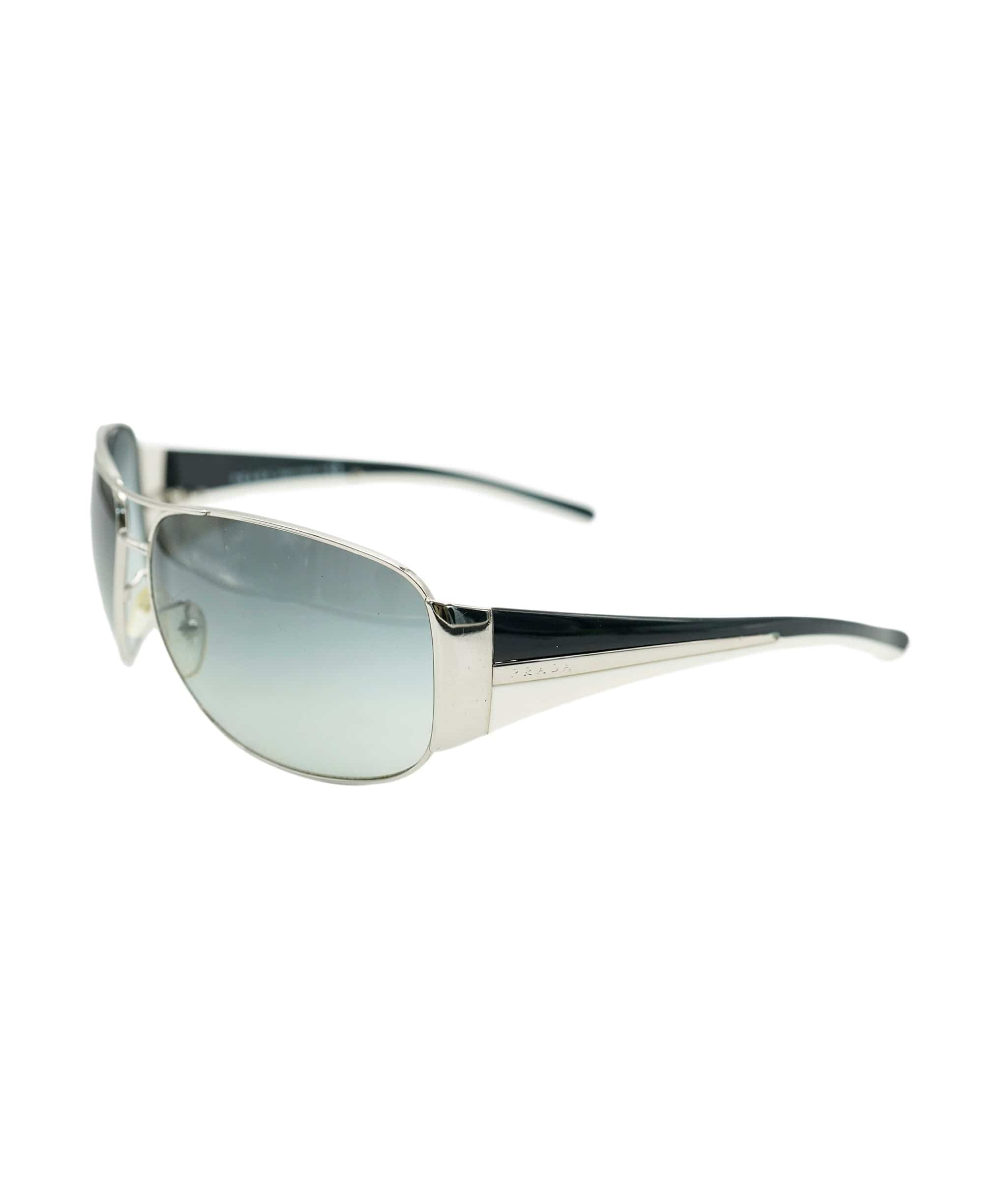 PRADA Sunglasses Black White Auth am6642 DBXS1713