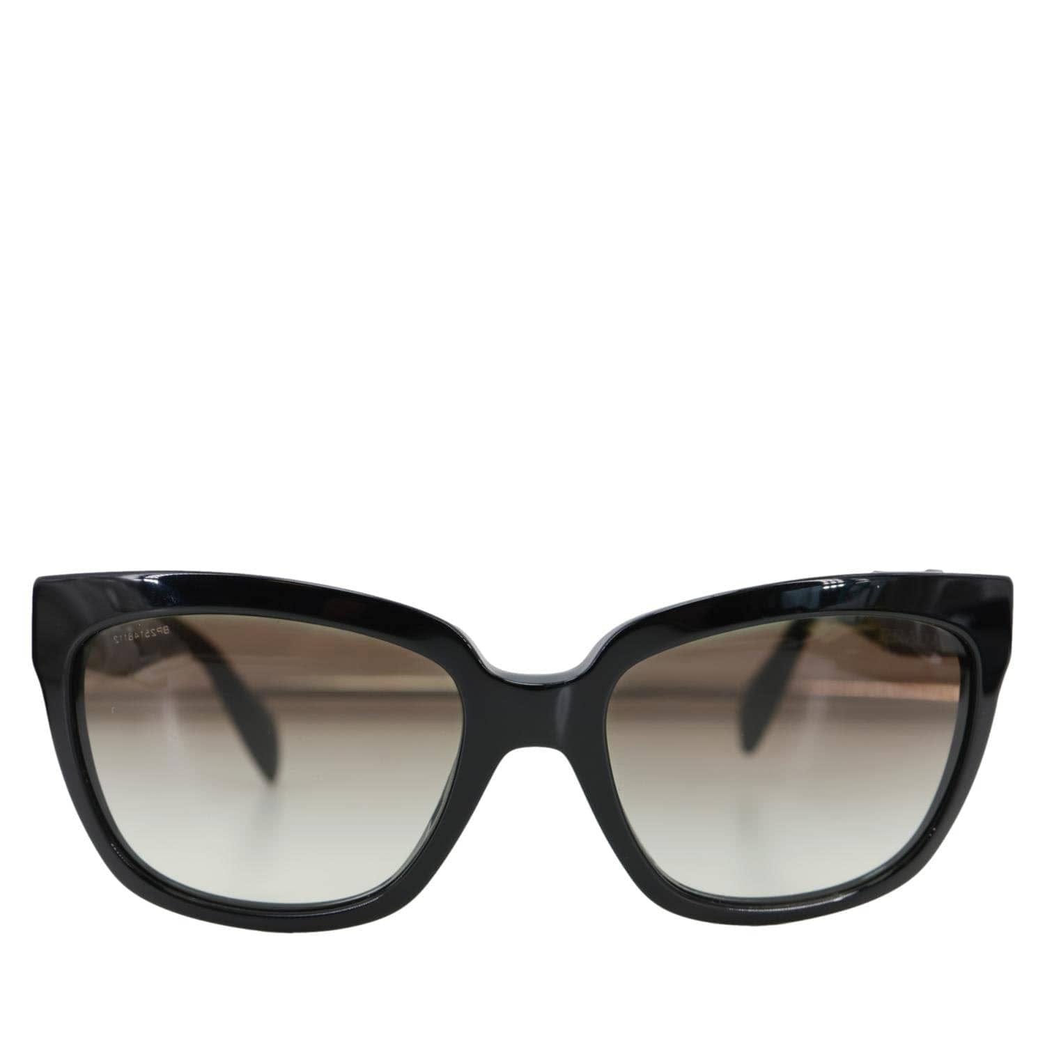 Prada PEADA SPR 07P Acetate square frame Sunglasses Black