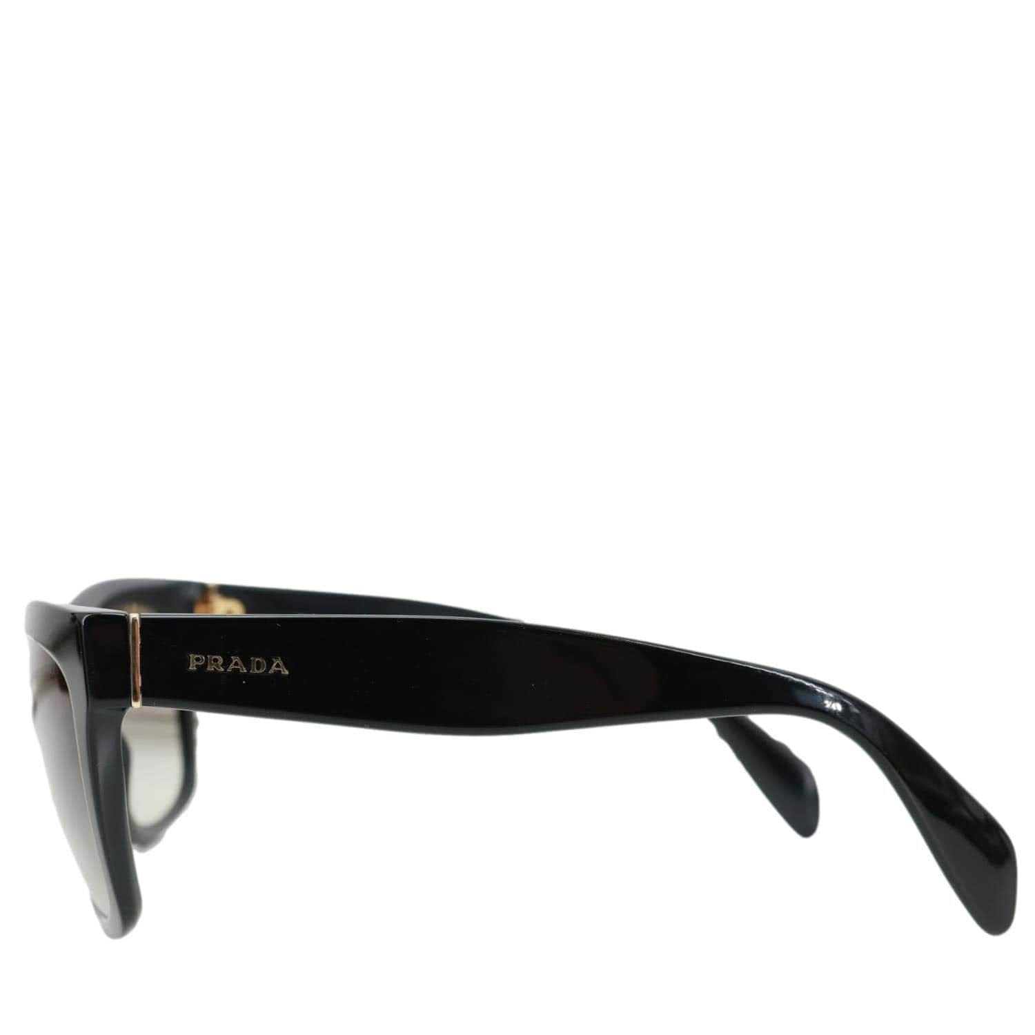 Prada PEADA SPR 07P Acetate square frame Sunglasses Black