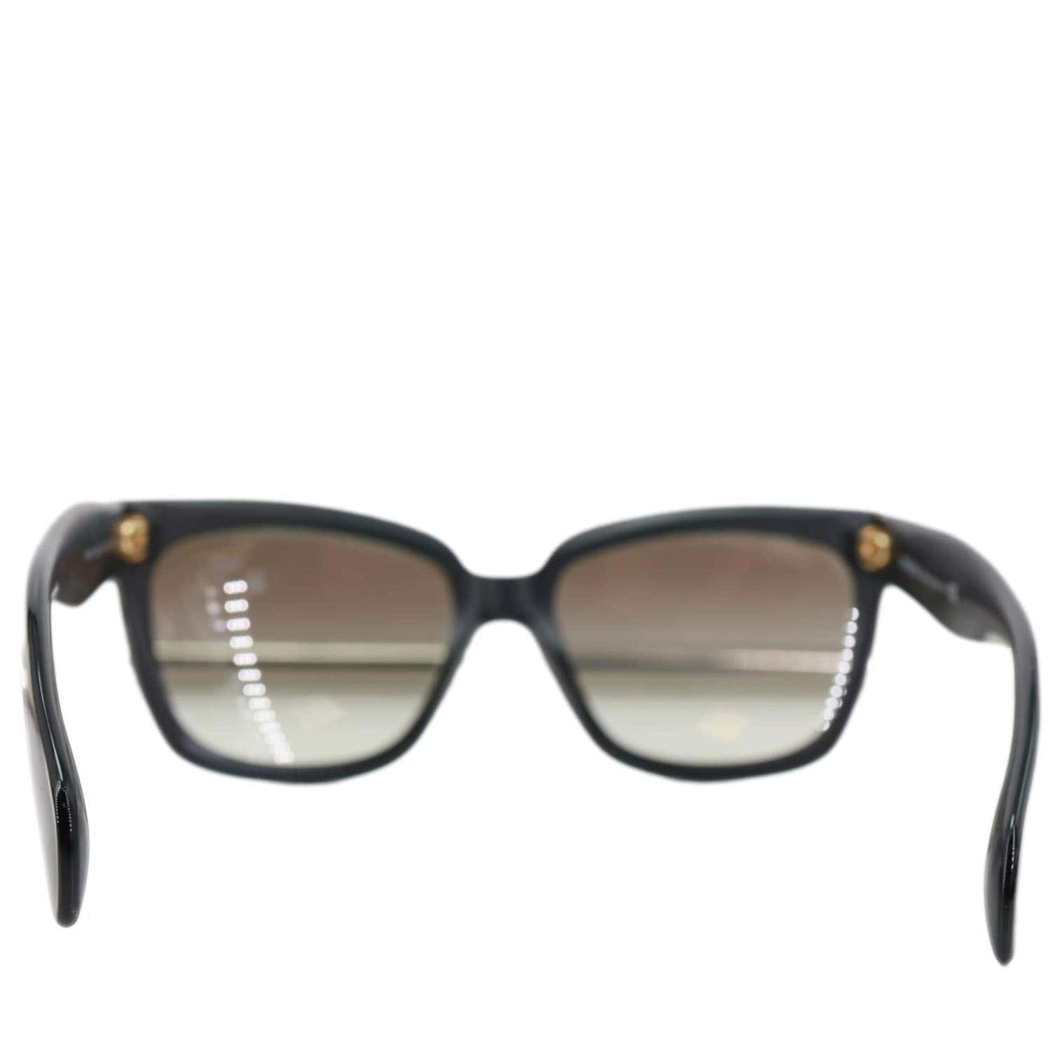 Prada PEADA SPR 07P Acetate square frame Sunglasses Black