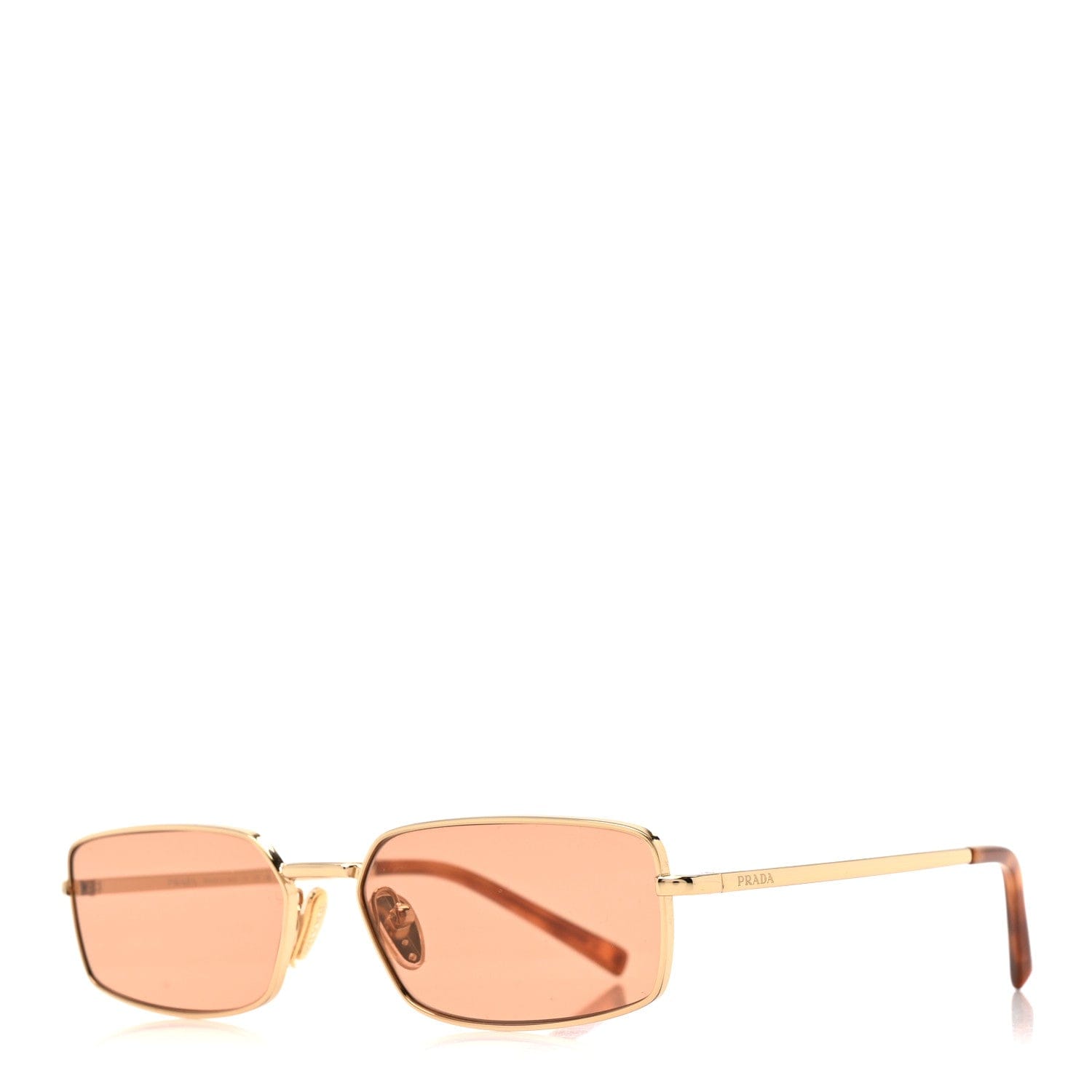 Prada Metal Rectangular Sunglasses SPR A60 Gold