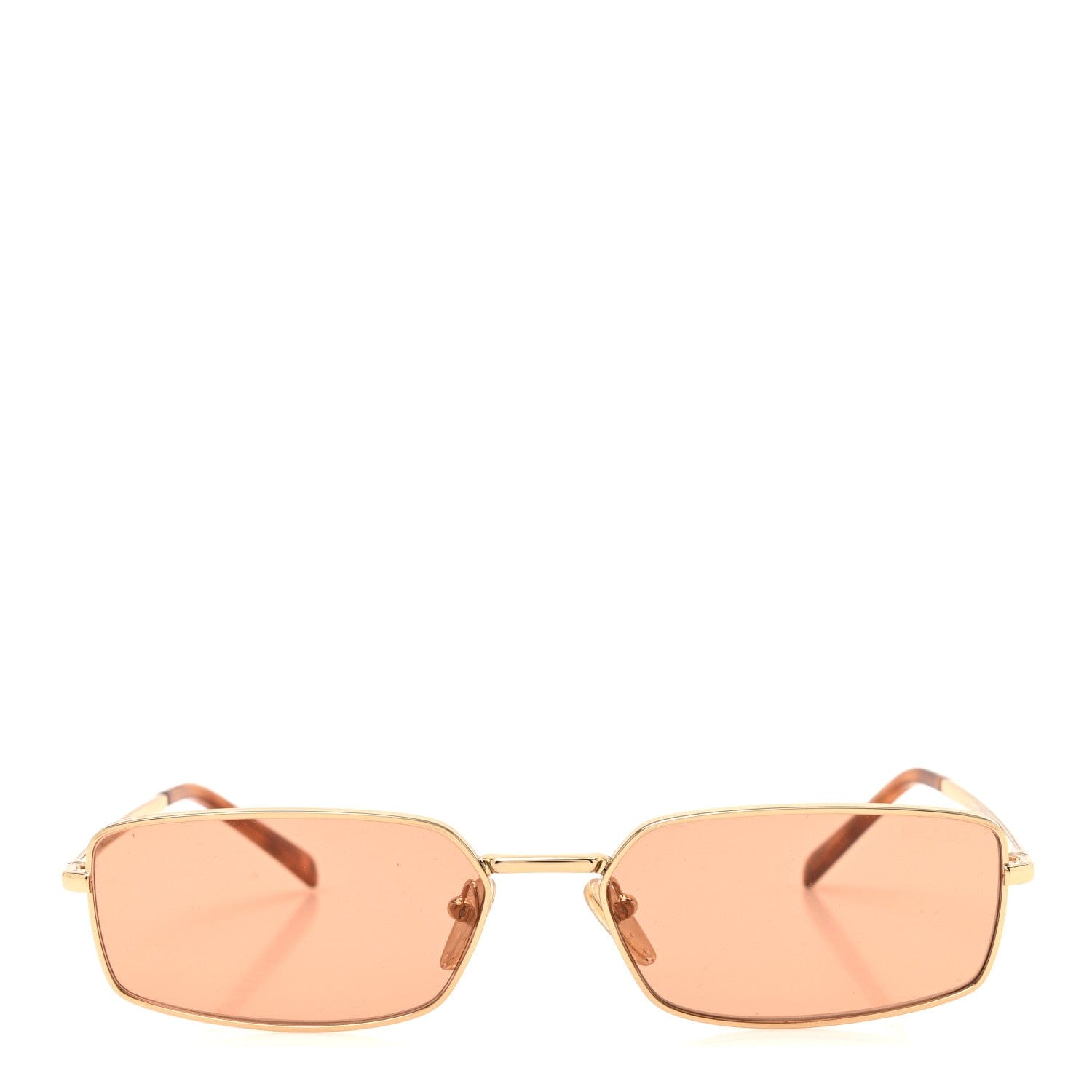 Prada Metal Rectangular Sunglasses SPR A60 Gold