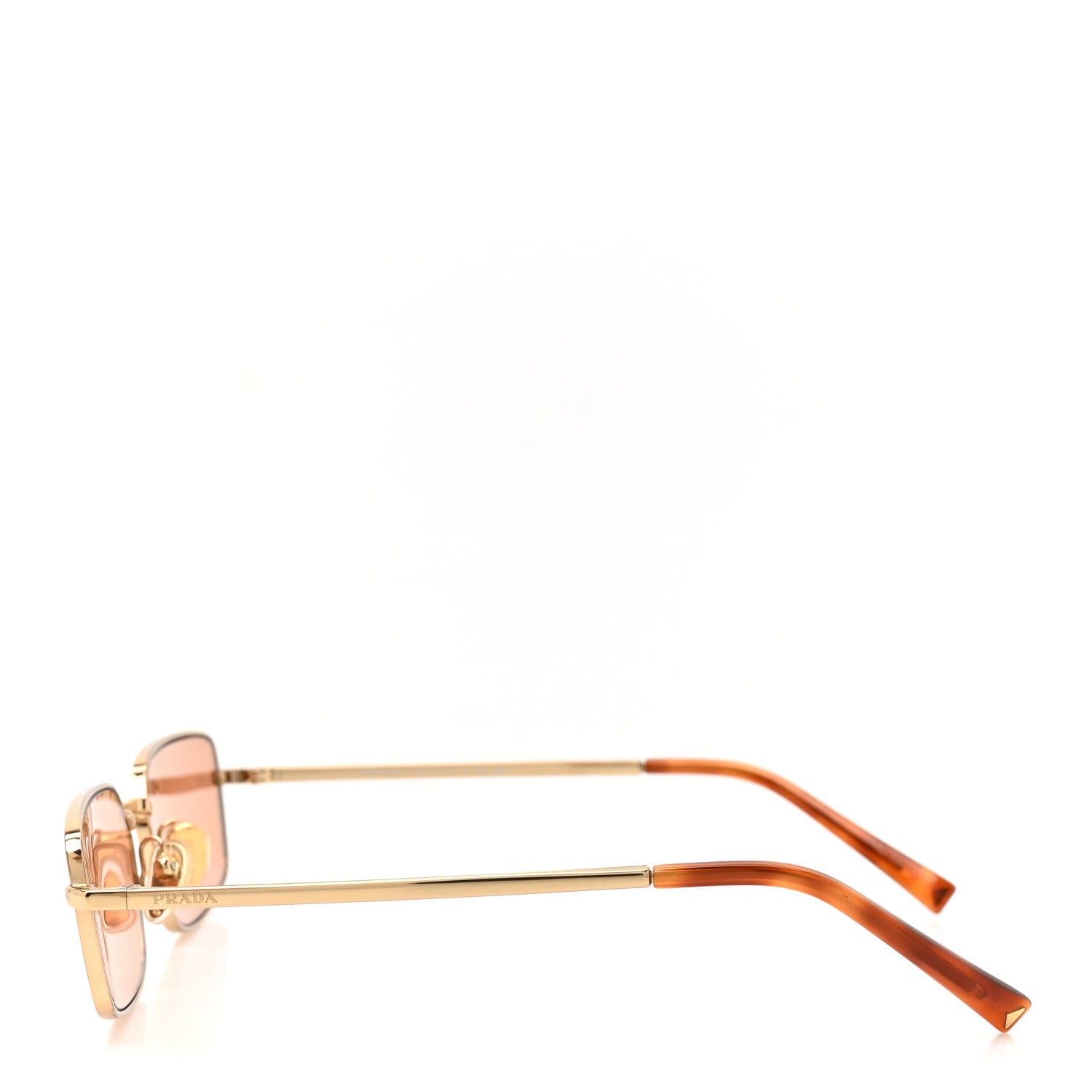 Prada Metal Rectangular Sunglasses SPR A60 Gold